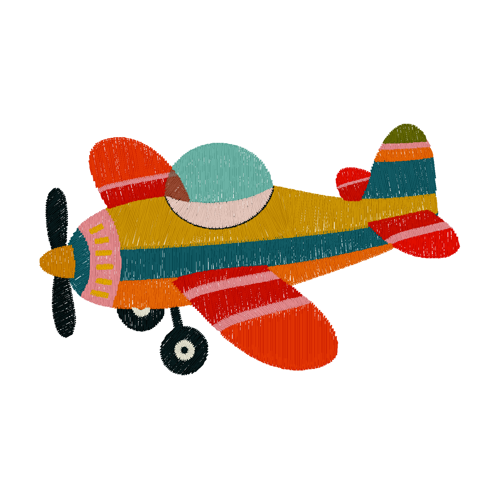 Airplane digital stitch preview