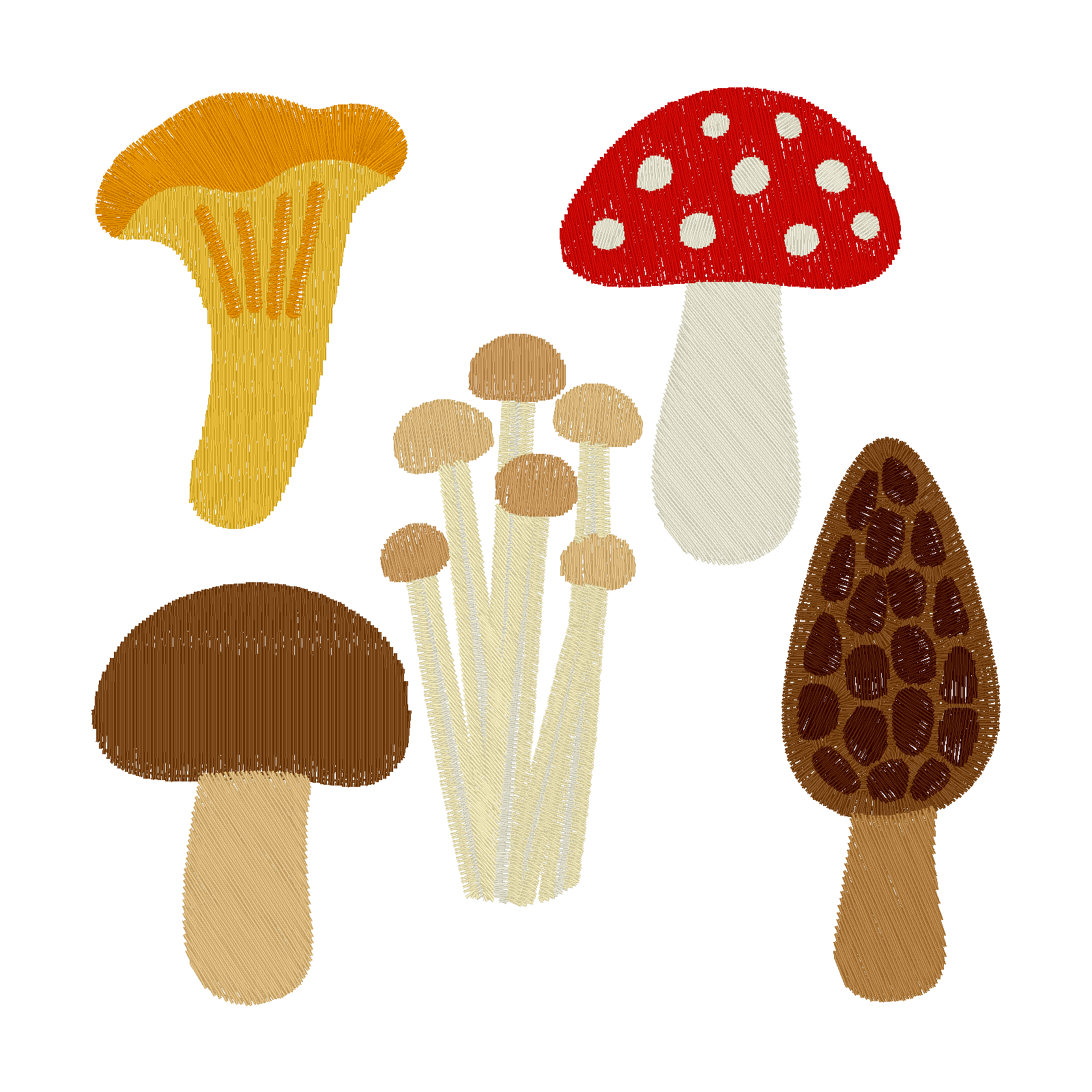 All Mushrooms digital stitch preview