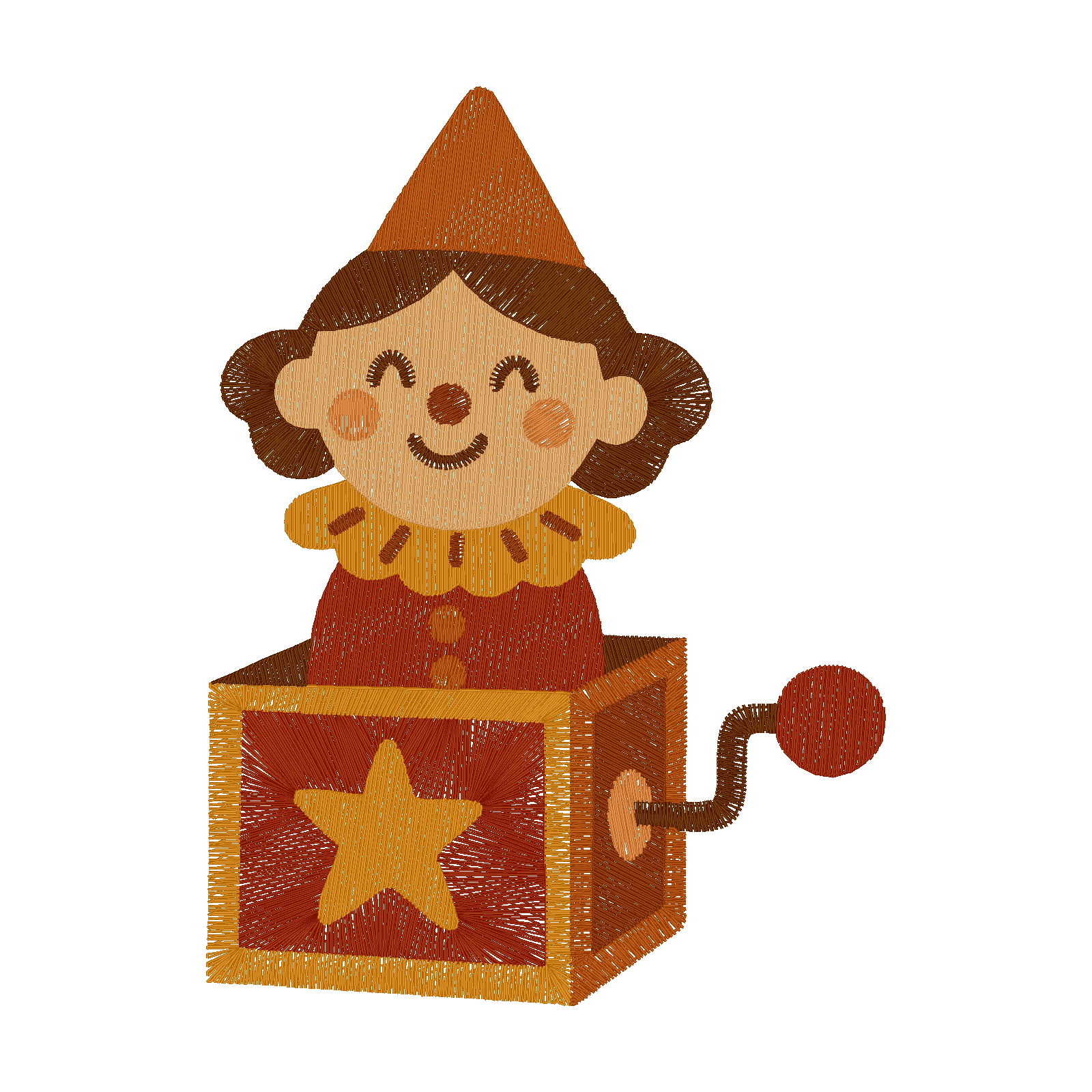 Antique Jack-in-the-Box digital stitch preview
