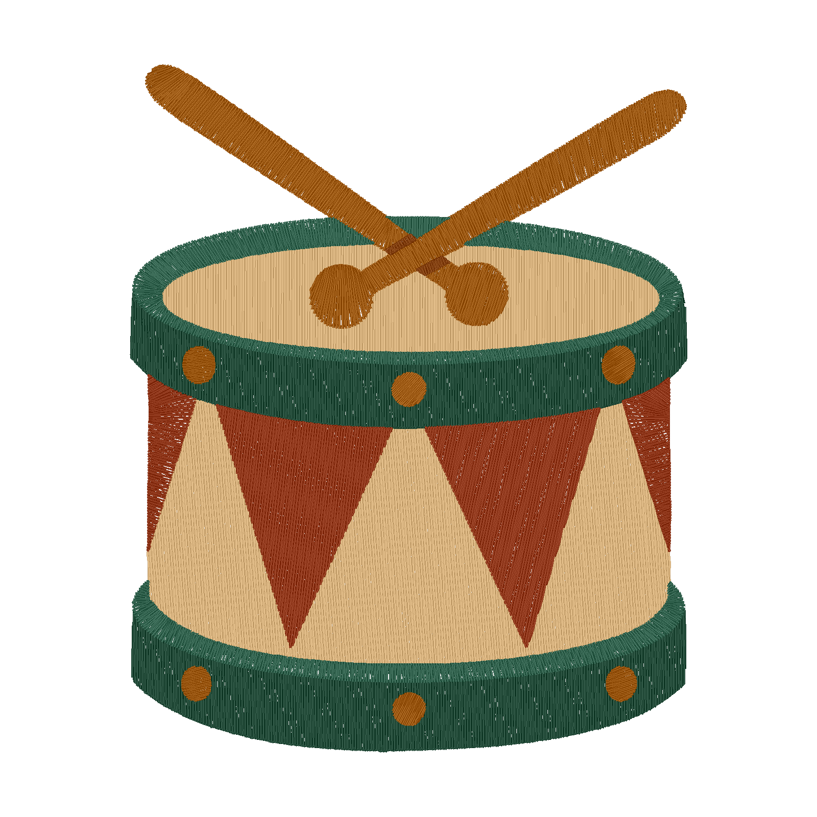 Antique Toy Drum digital stitch preview