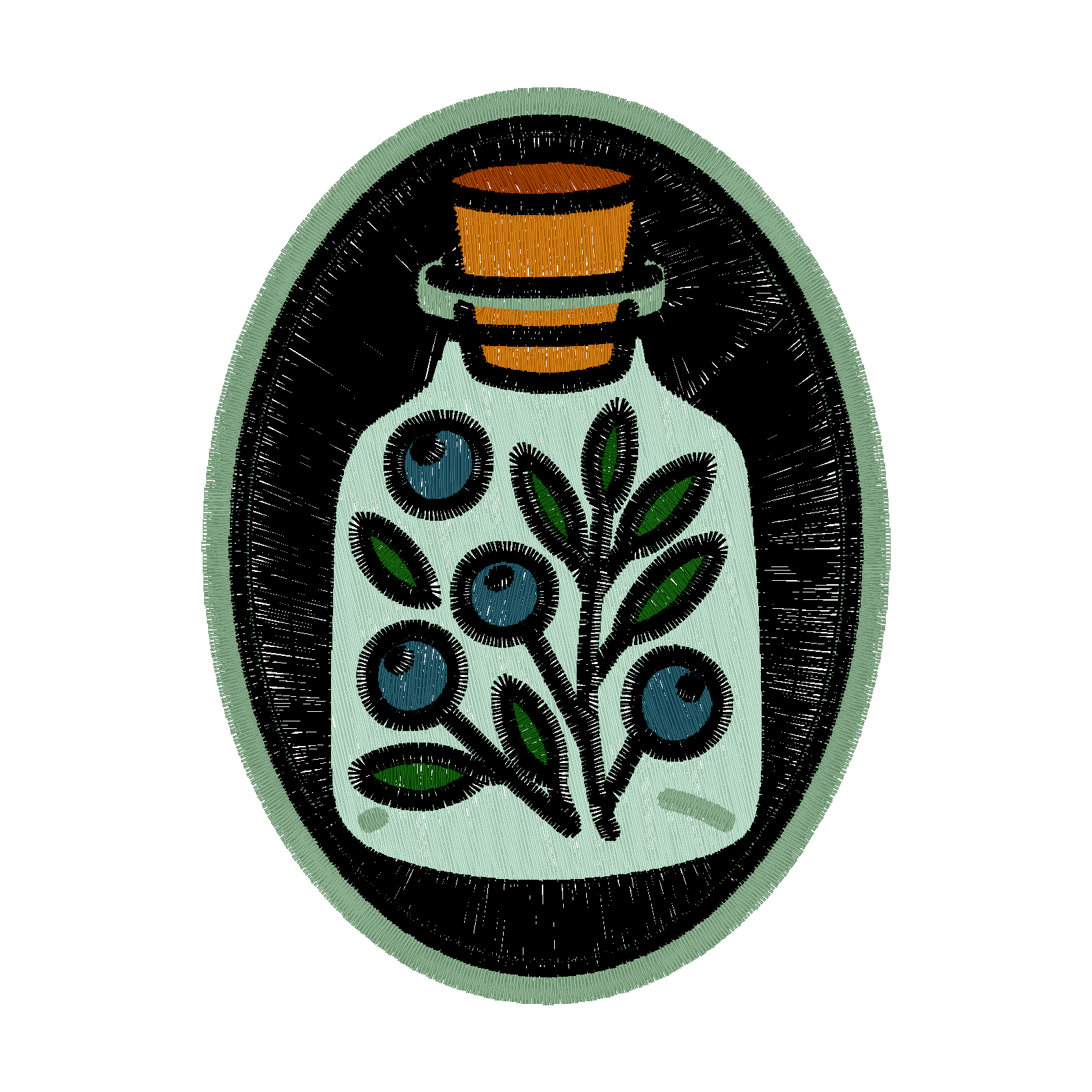 Apothecary Berry Patch digital stitch preview
