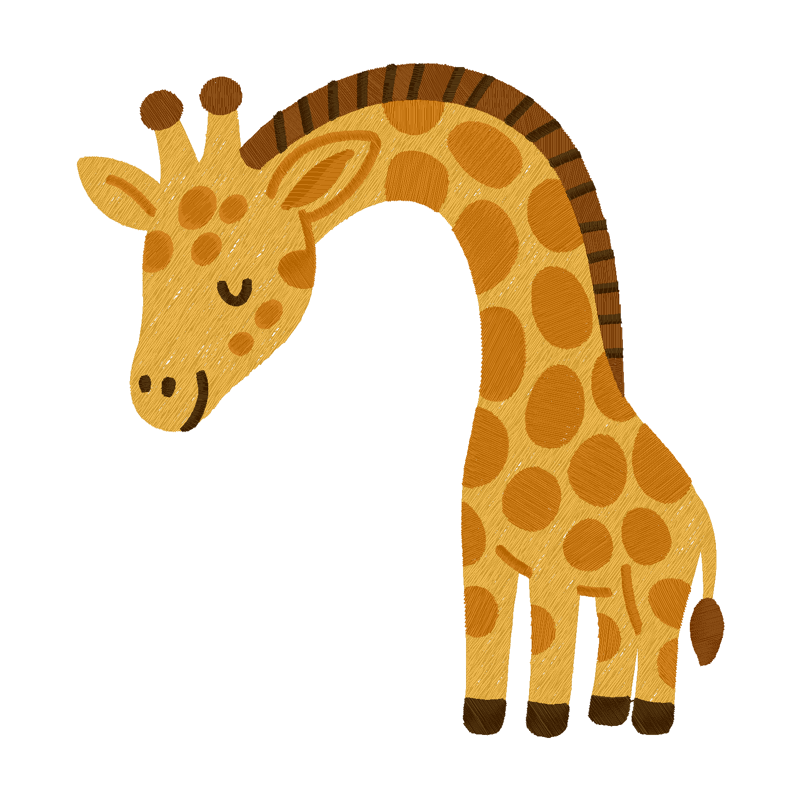 Baby Giraffe digital stitch preview