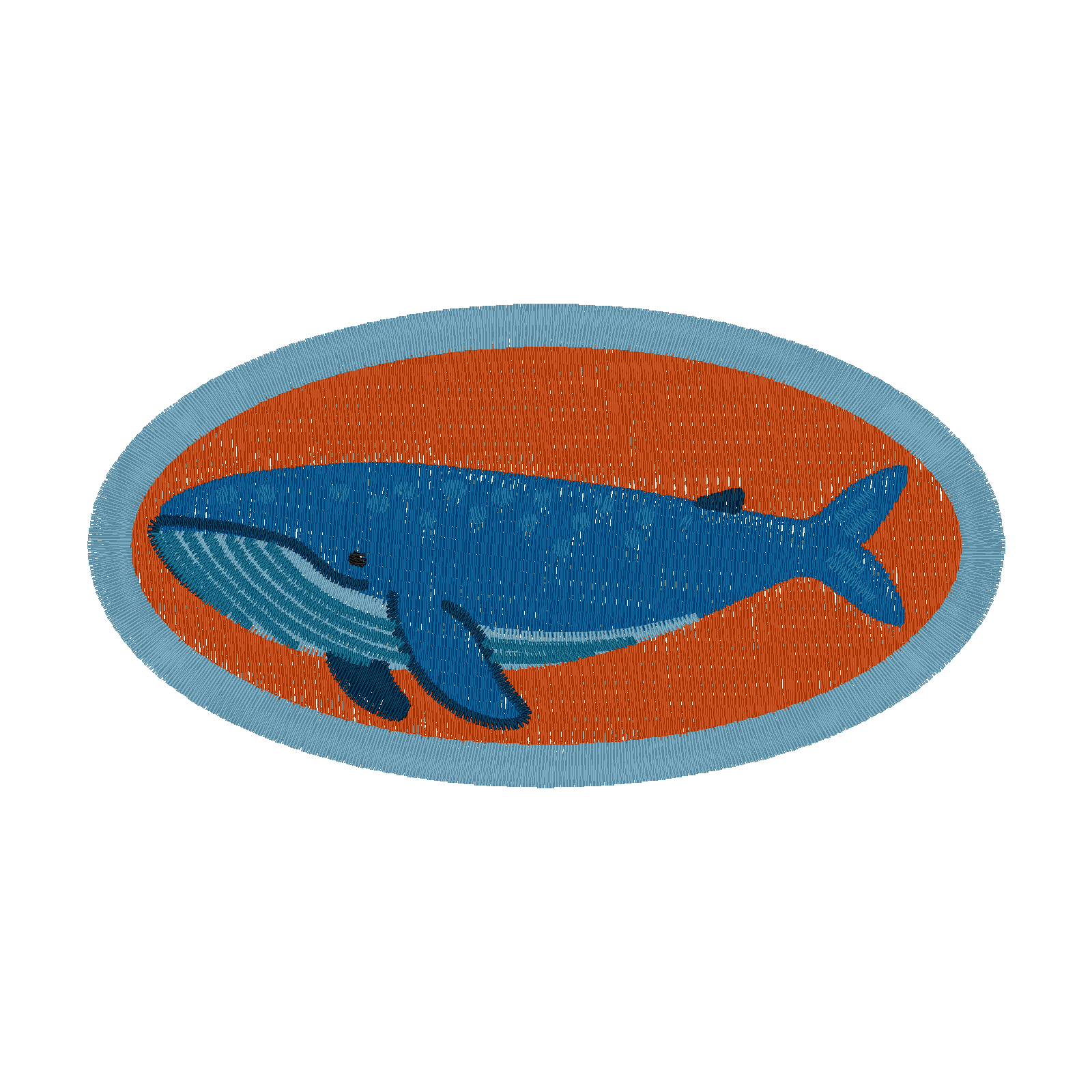 Big Blue Whale Patch digital stitch preview