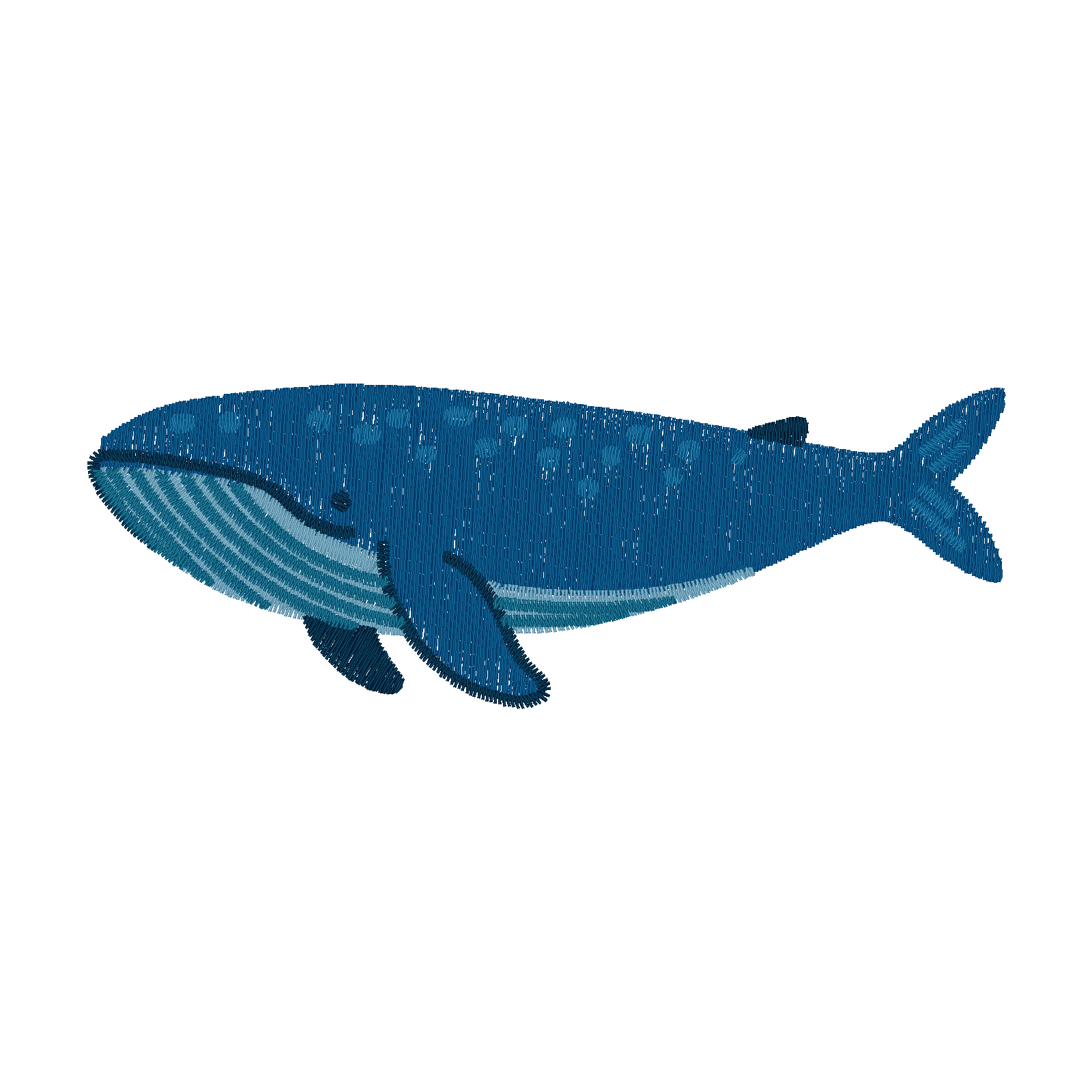 Big Blue Whale digital stitch preview