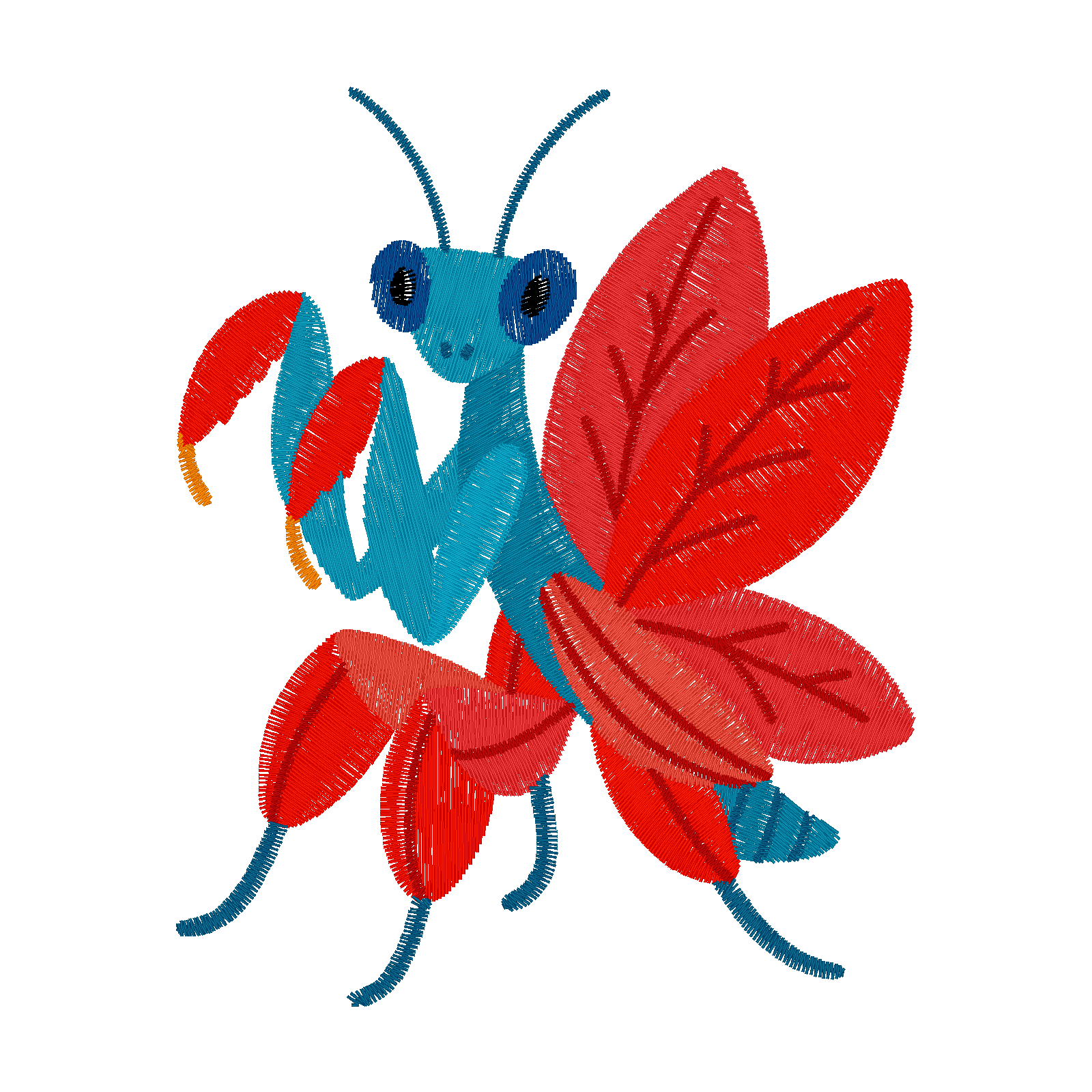 Blossom Mantis digital stitch preview