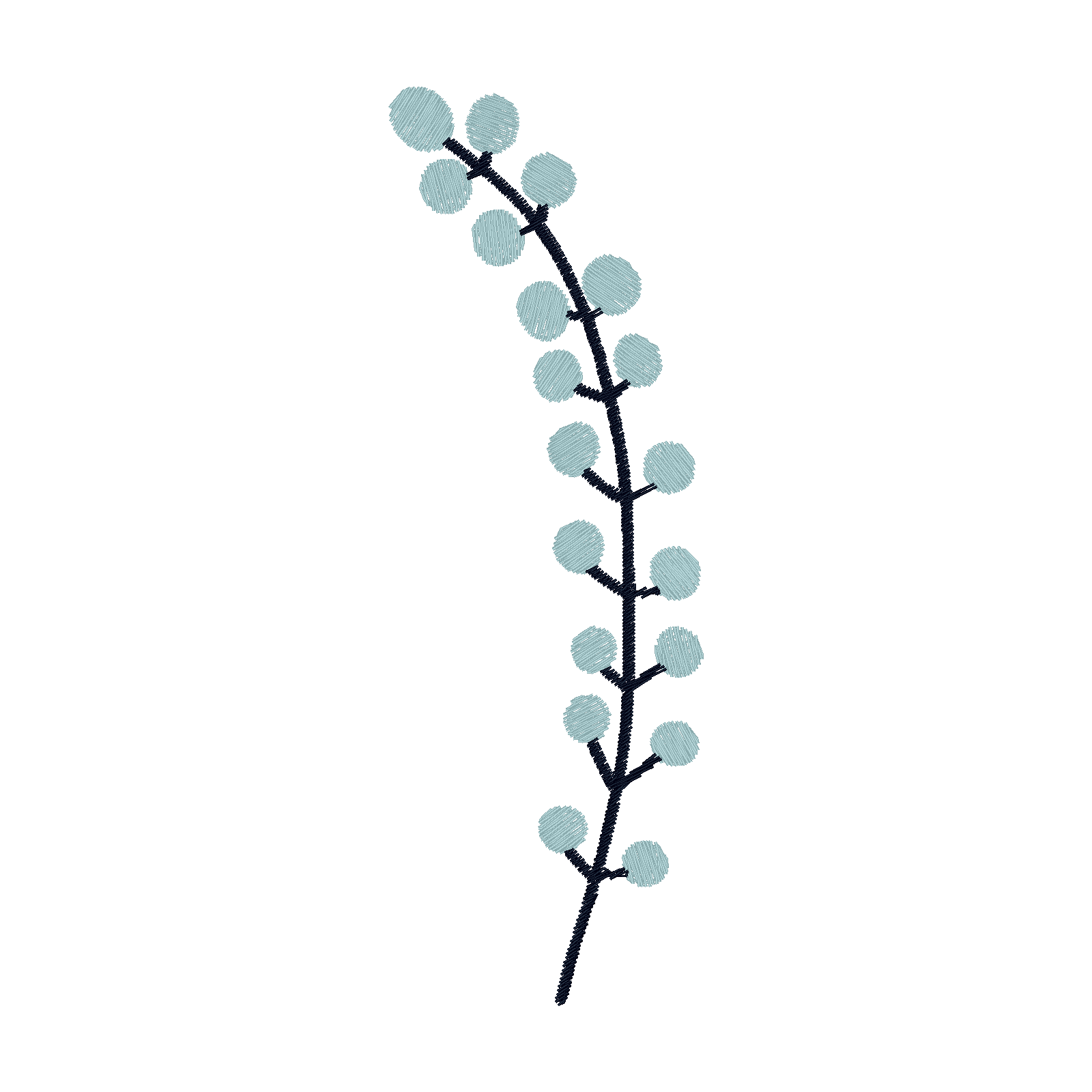 Blue Dot Sprig digital stitch preview