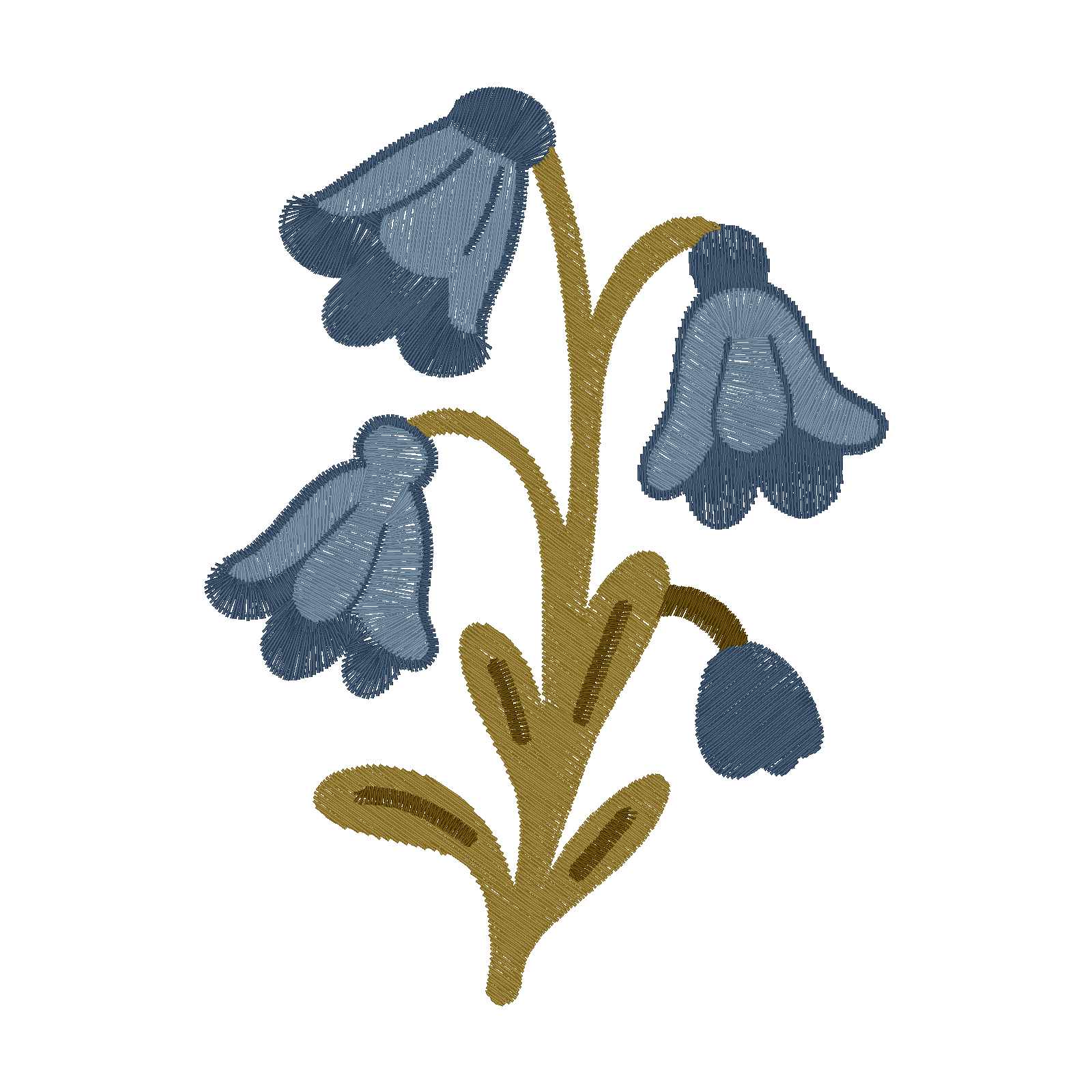 Bluebell Flowers digital stitch preview