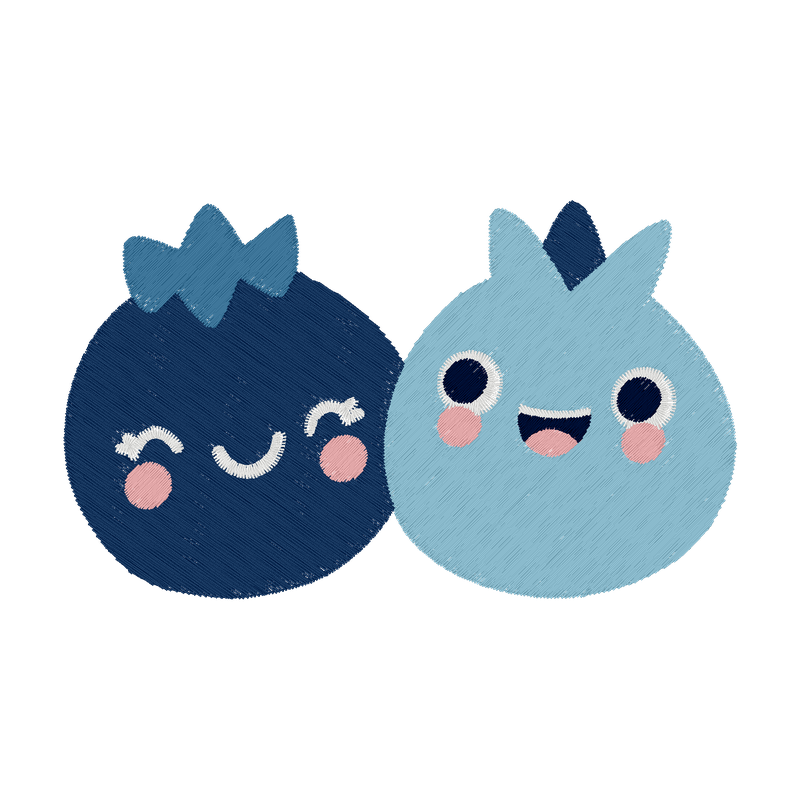 Blueberry Besties design preview