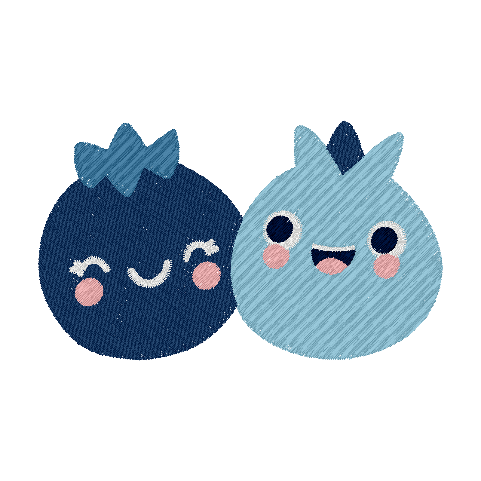 Blueberry Besties digital stitch preview