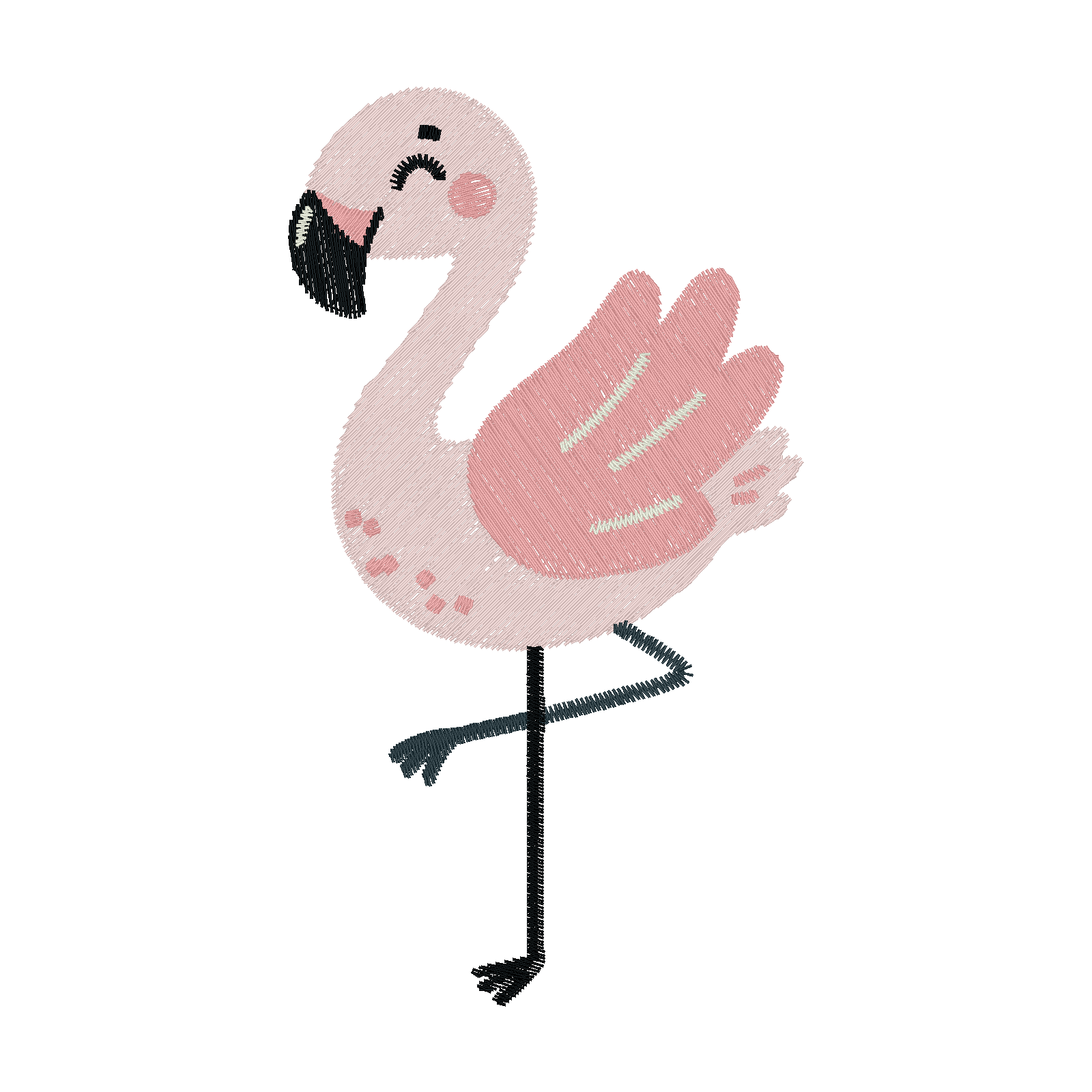 Blush Flamingo digital stitch preview