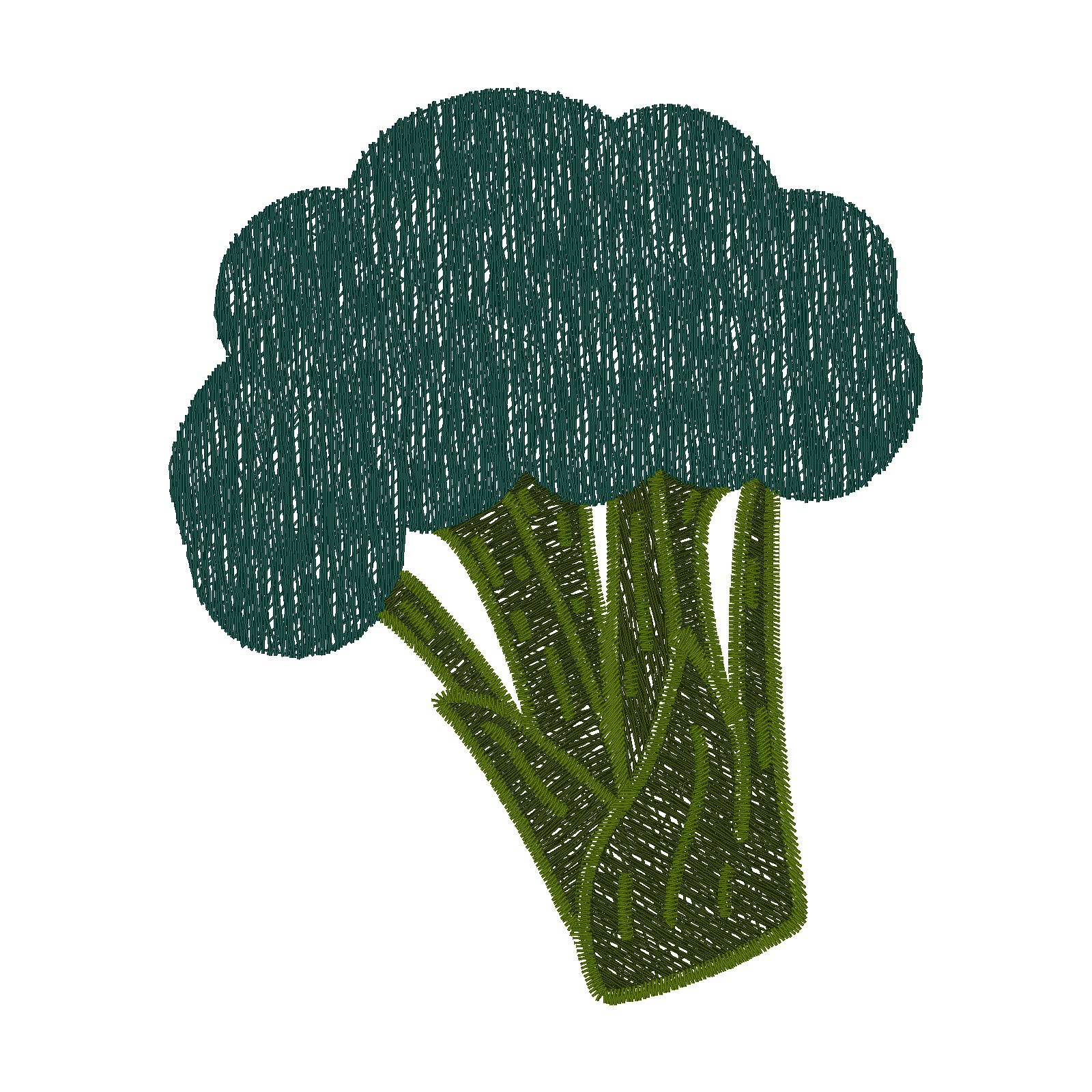Broccoli digital stitch preview