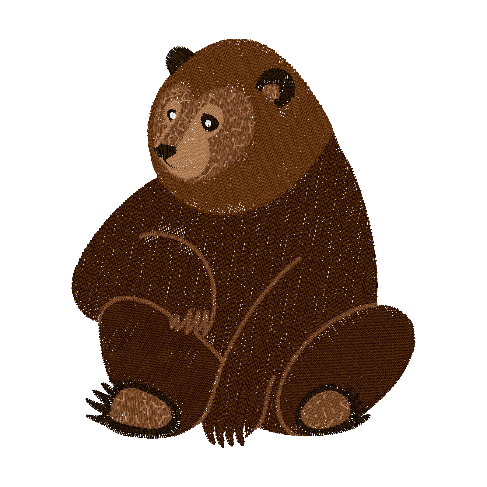 Brown Bear digital stitch preview