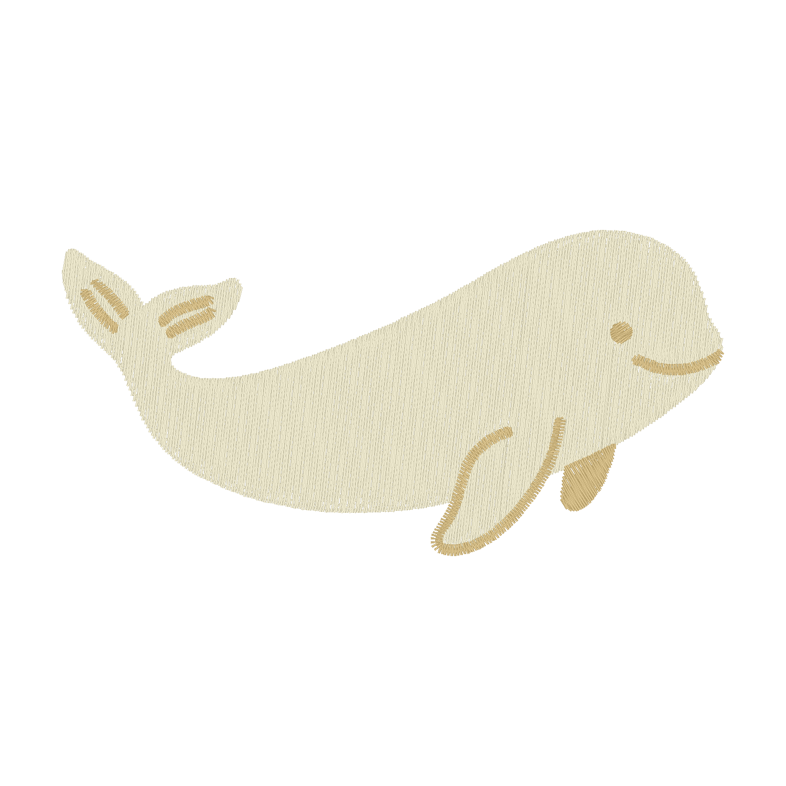 Bubble the Beluga Whale digital stitch preview