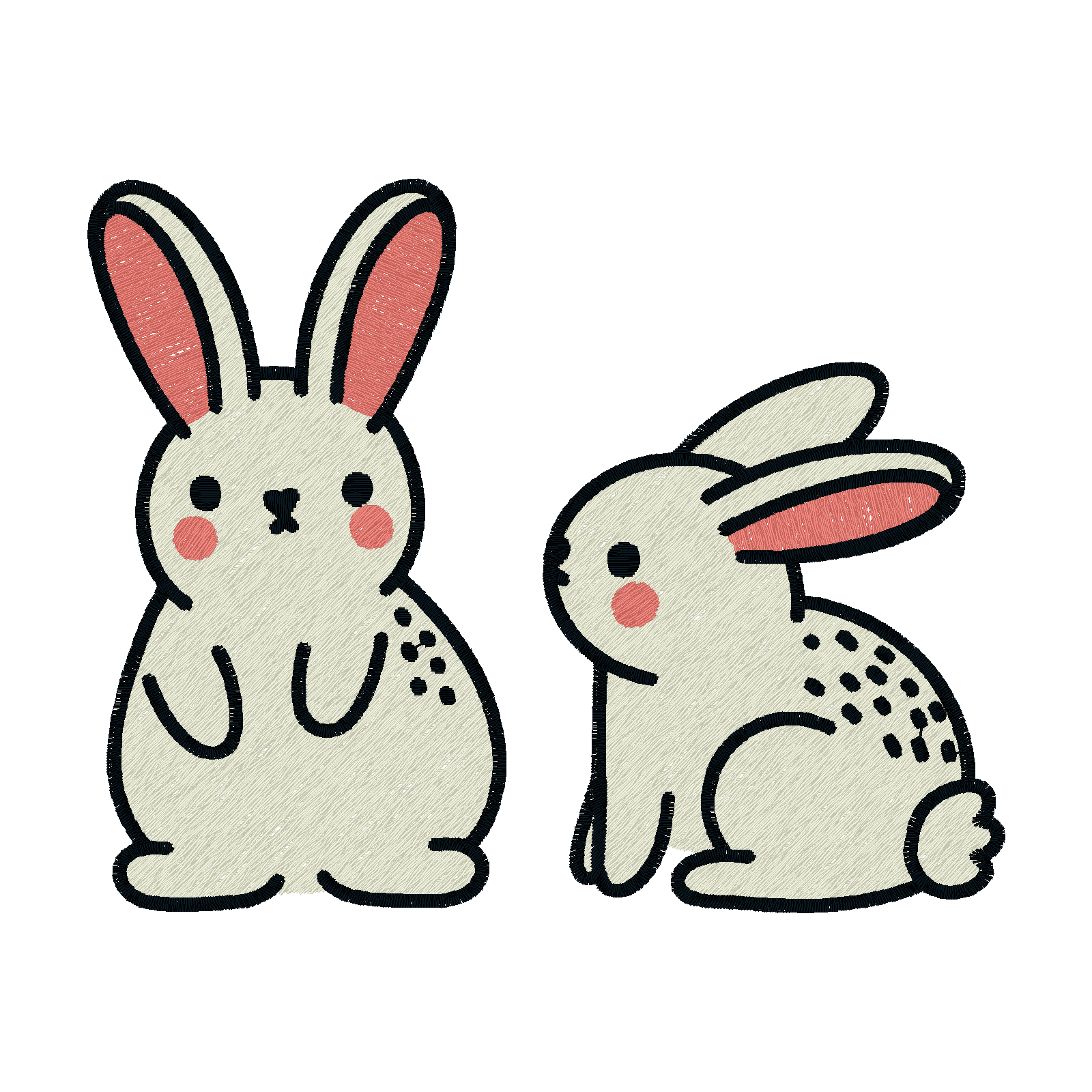 Bunny Buddies digital stitch preview