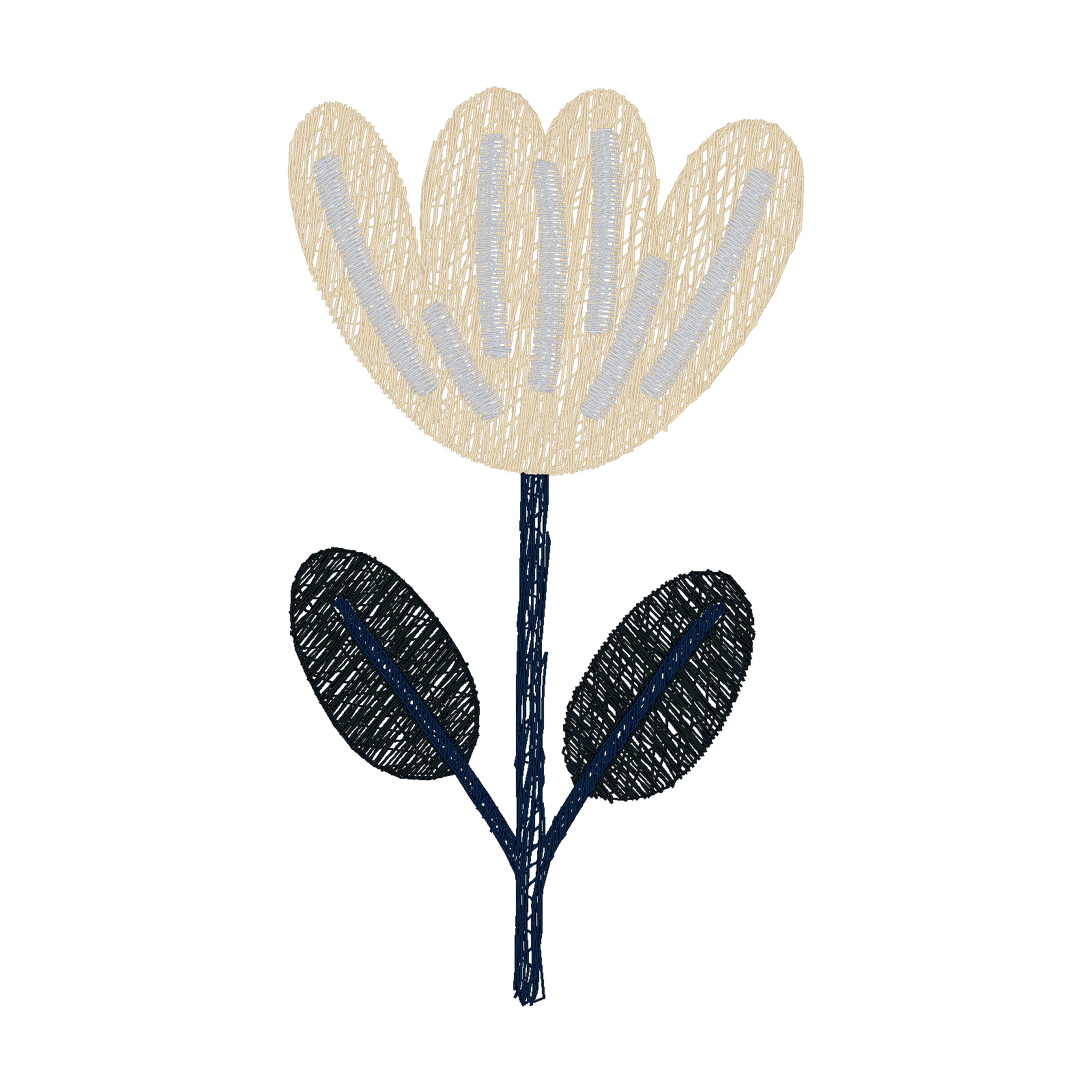 Candy Stripe Tulip digital stitch preview