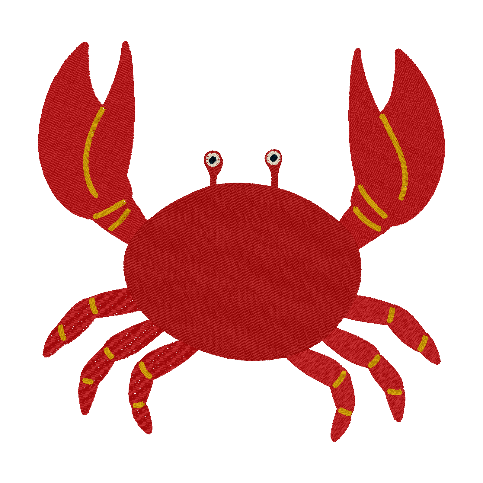 Claw-some Crab digital stitch preview