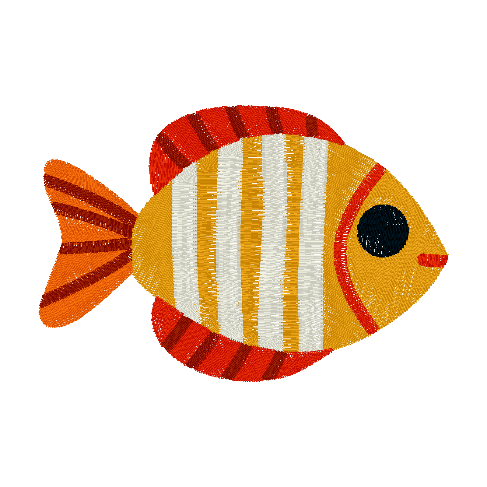 Colorful Fish digital stitch preview
