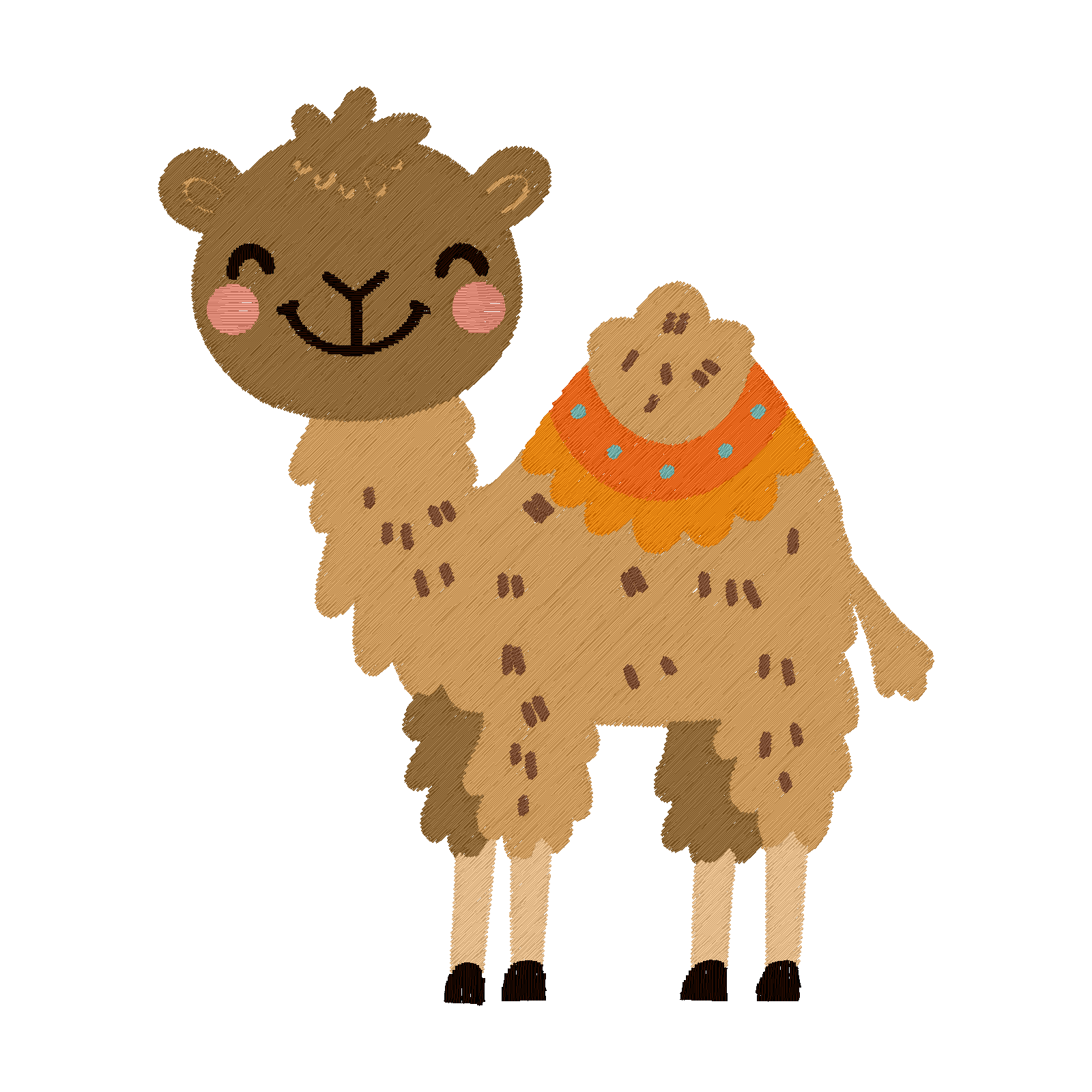 Cute Camel digital stitch preview