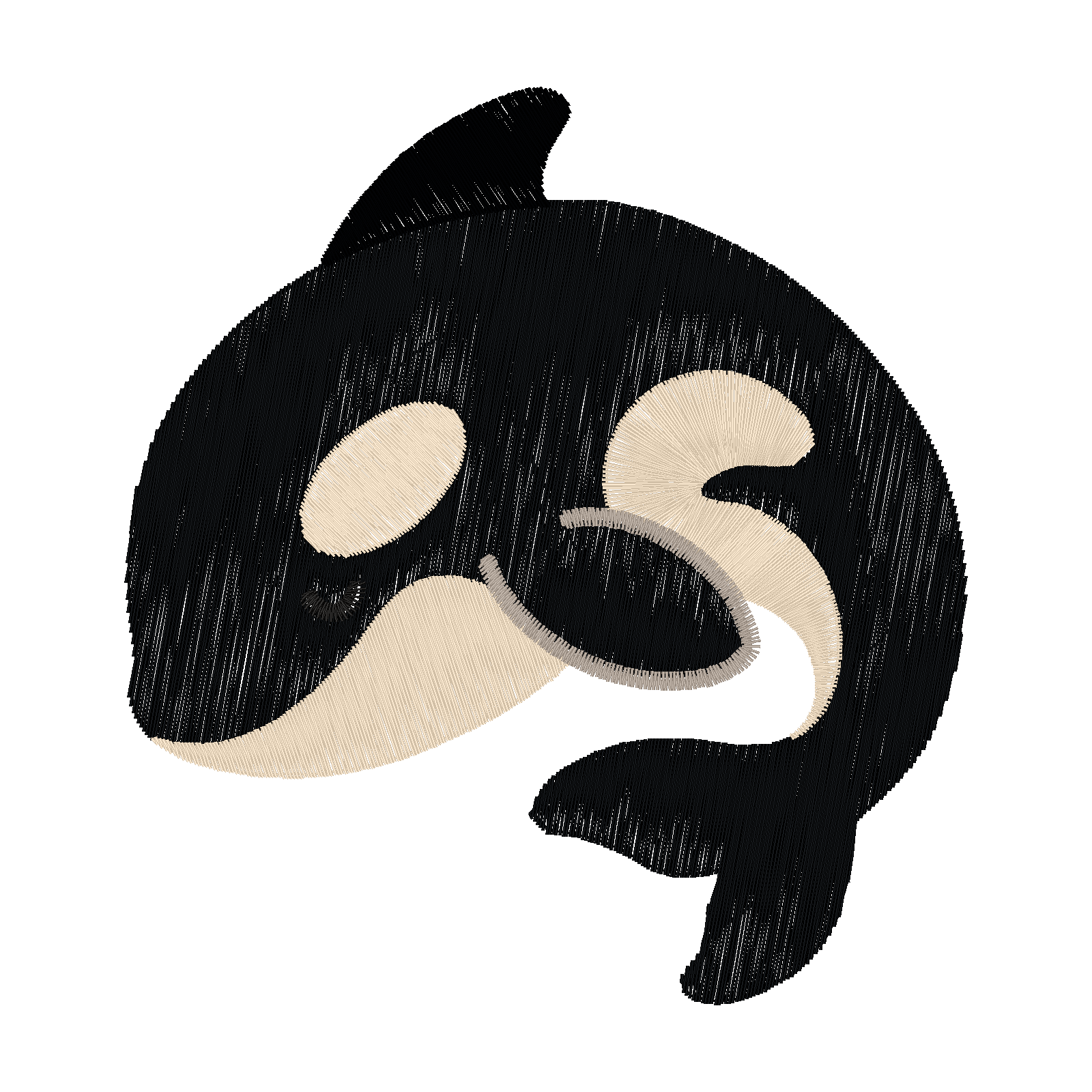 Cutest Killer Whale digital stitch preview