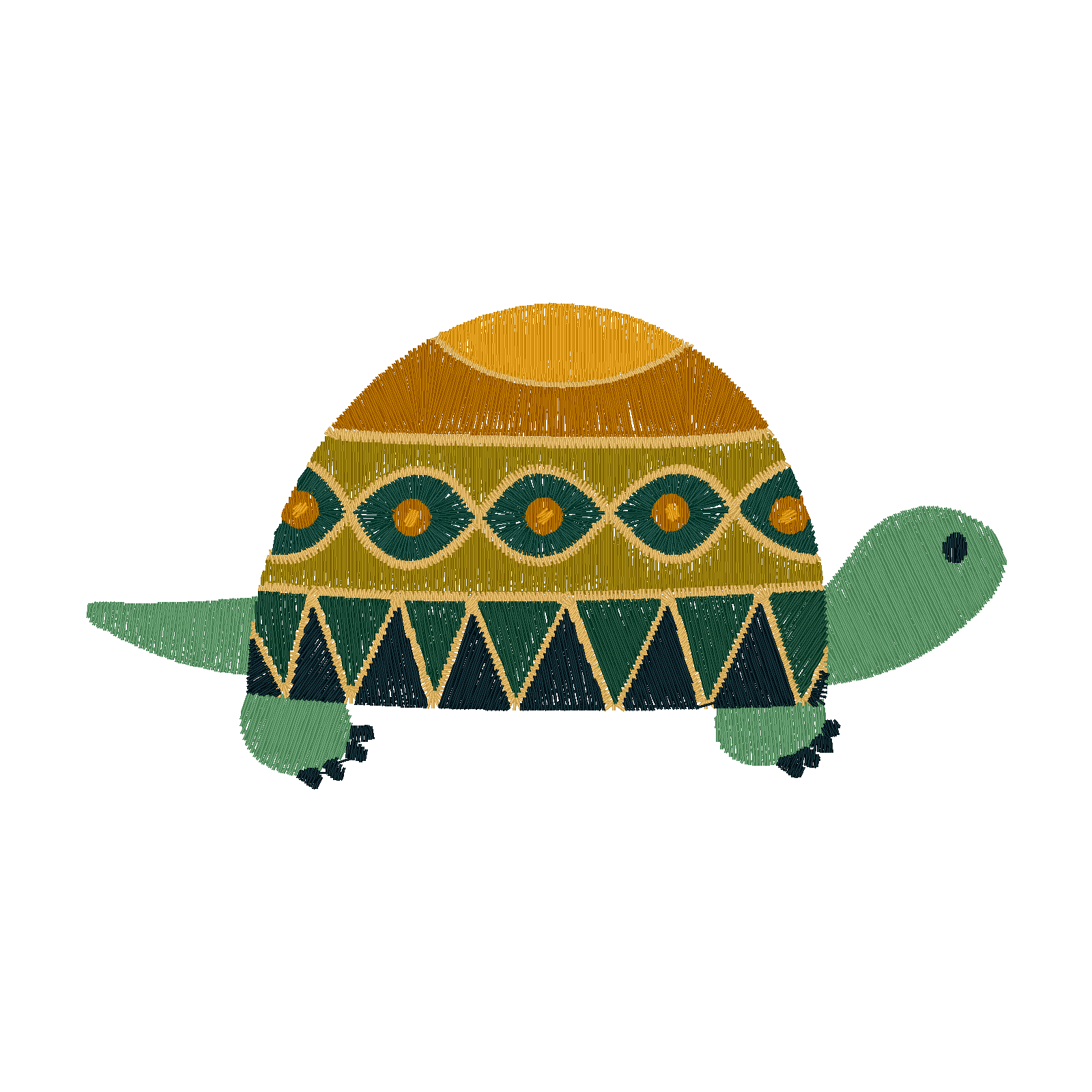 Deco Turtle digital stitch preview