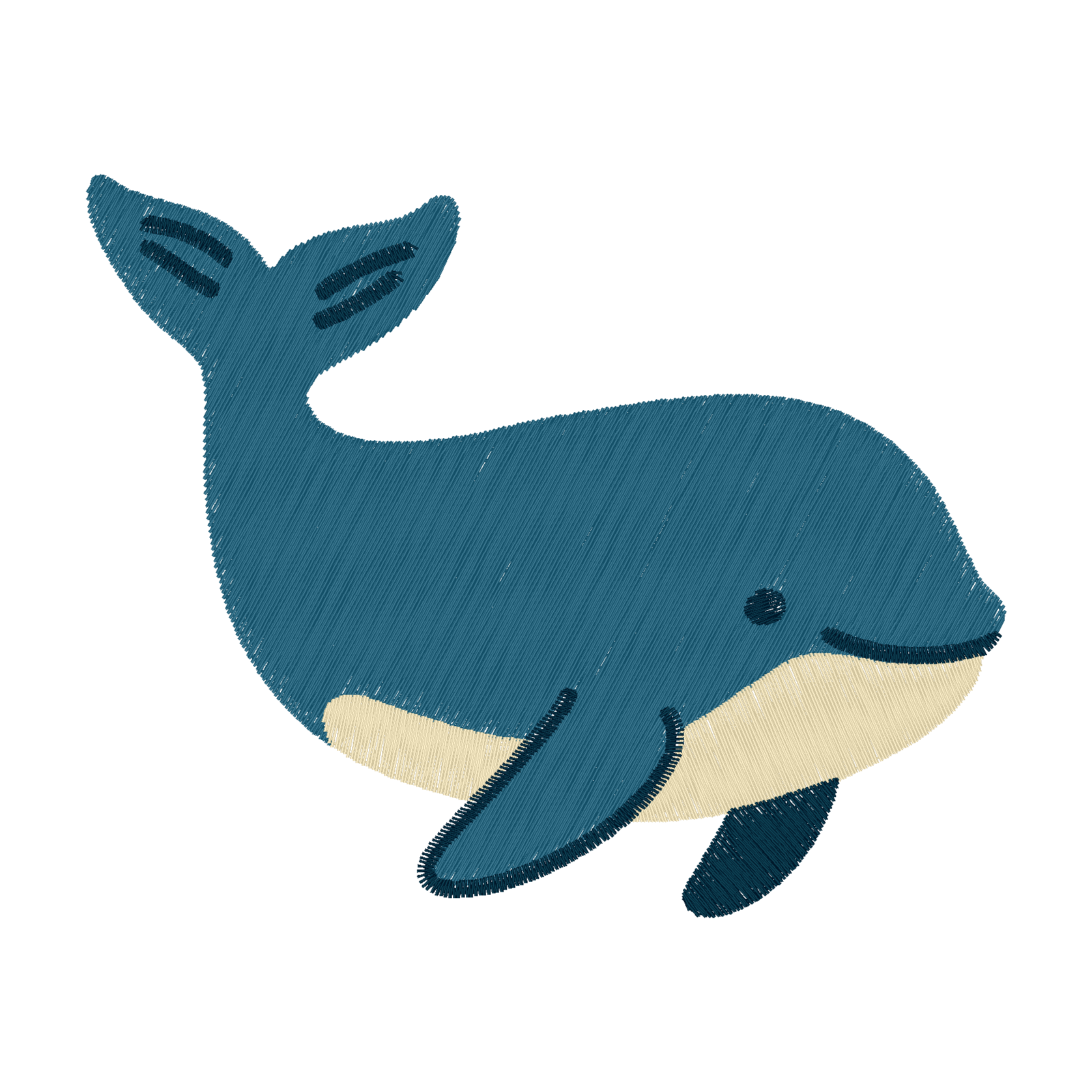 Deep Sea Buddy Pilot Whale digital stitch preview