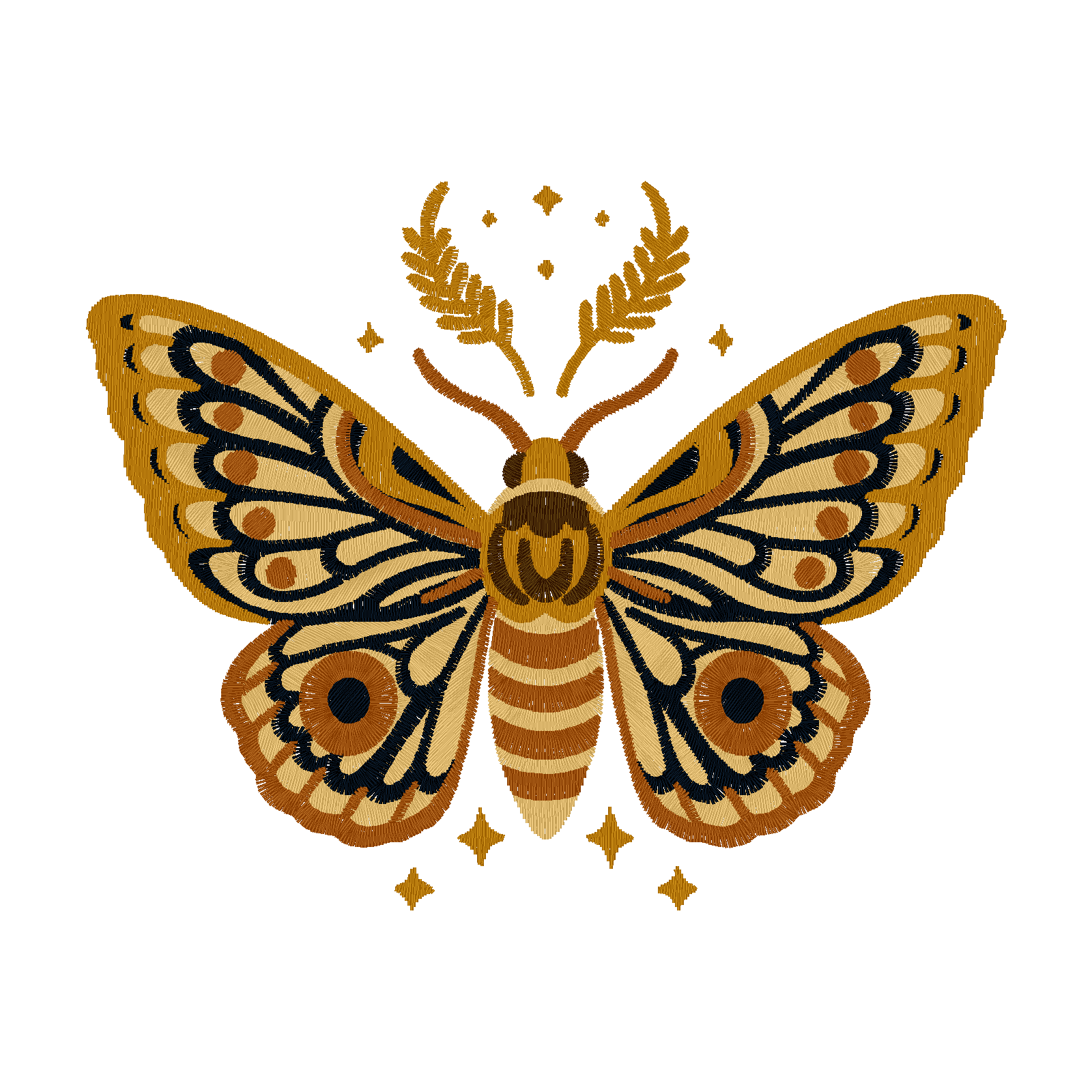 Dream Moth digital stitch preview