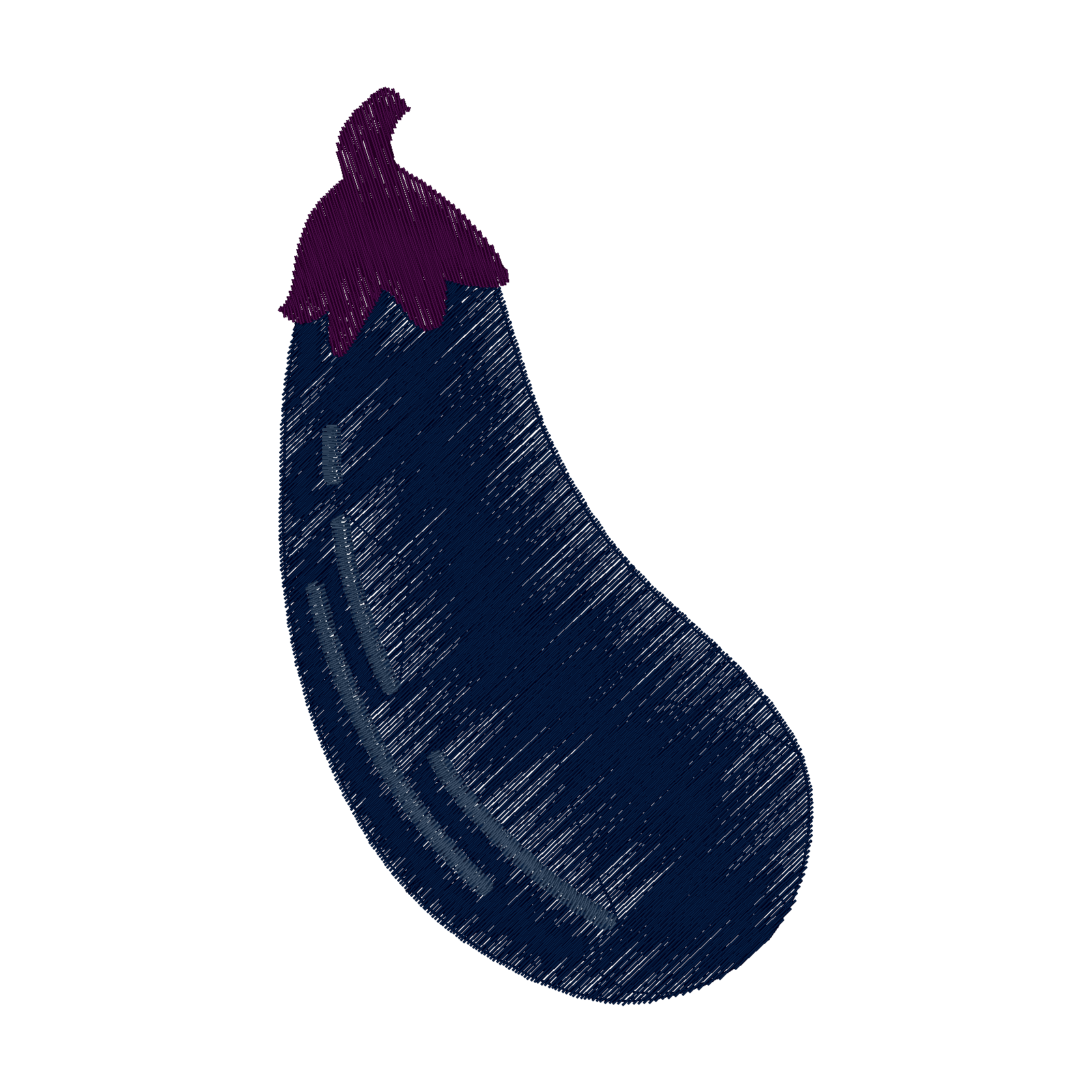 Eggplant digital stitch preview