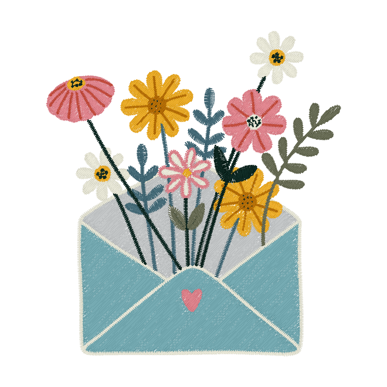 Floral Greetings digital stitch preview