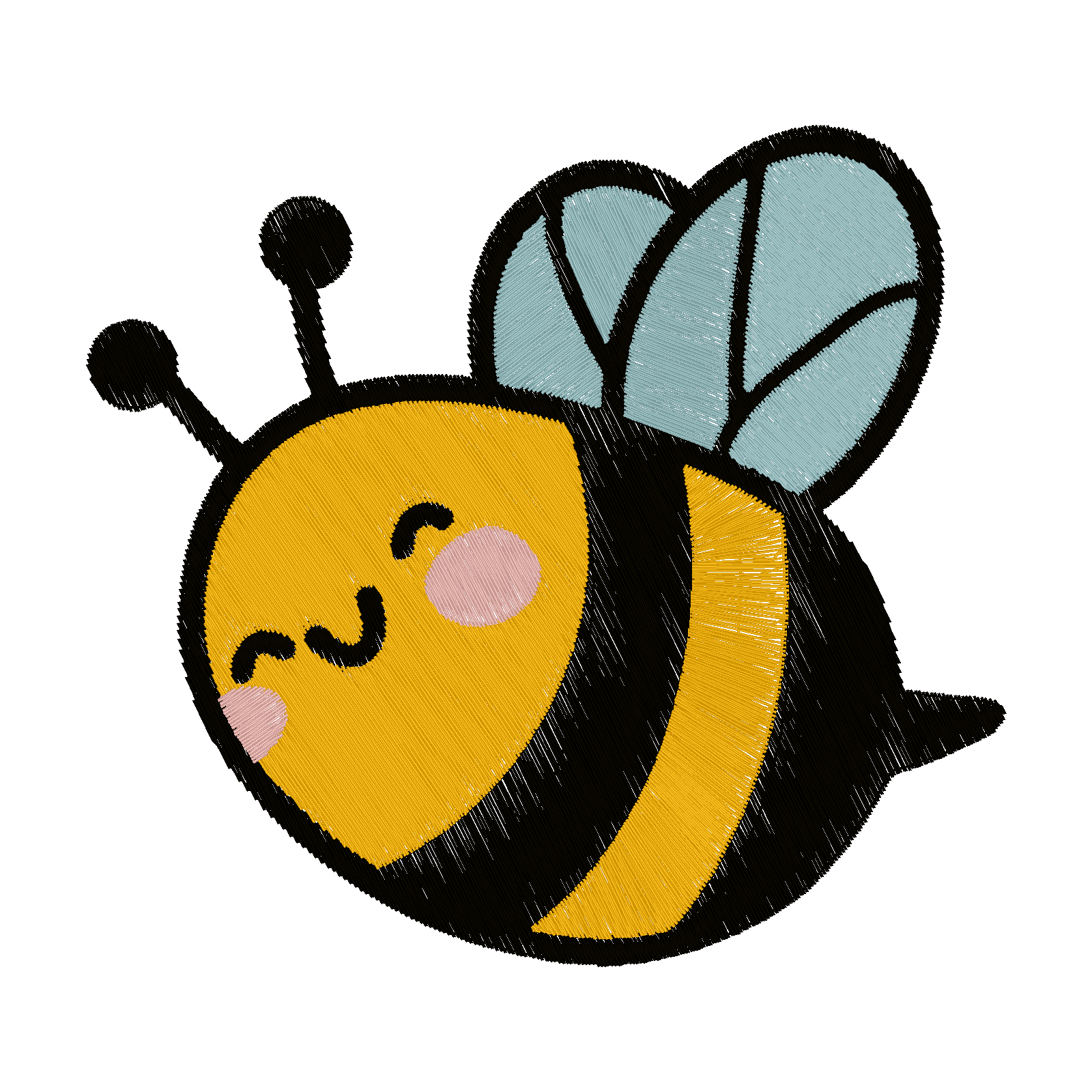 Flutter Friend Bee digital stitch preview