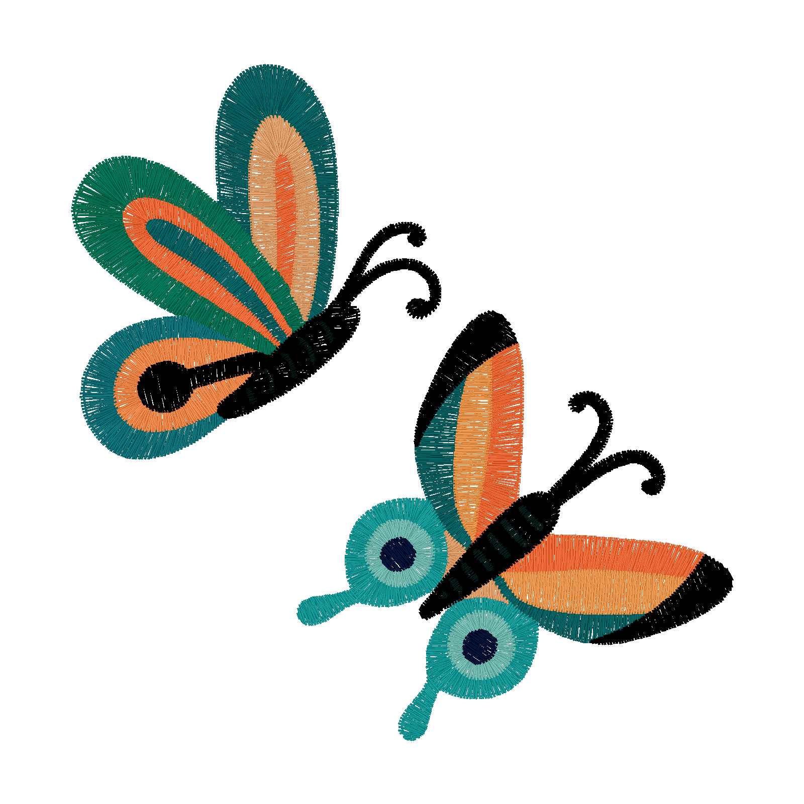 Flutter Friends digital stitch preview