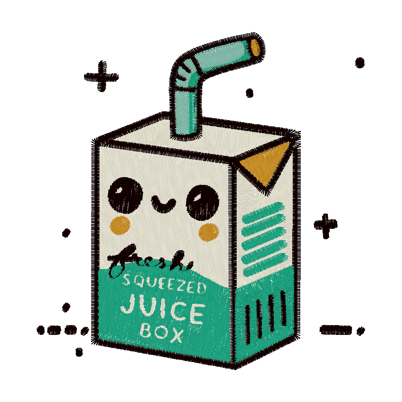 Fresh Squeezed Juice Box digital stitch preview