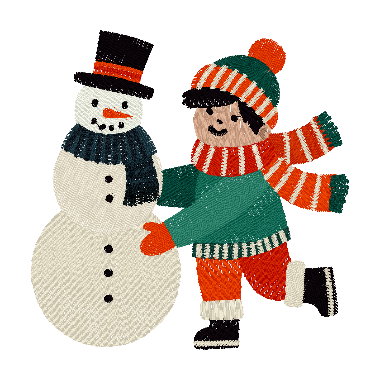 Frosty Friends digital stitch preview