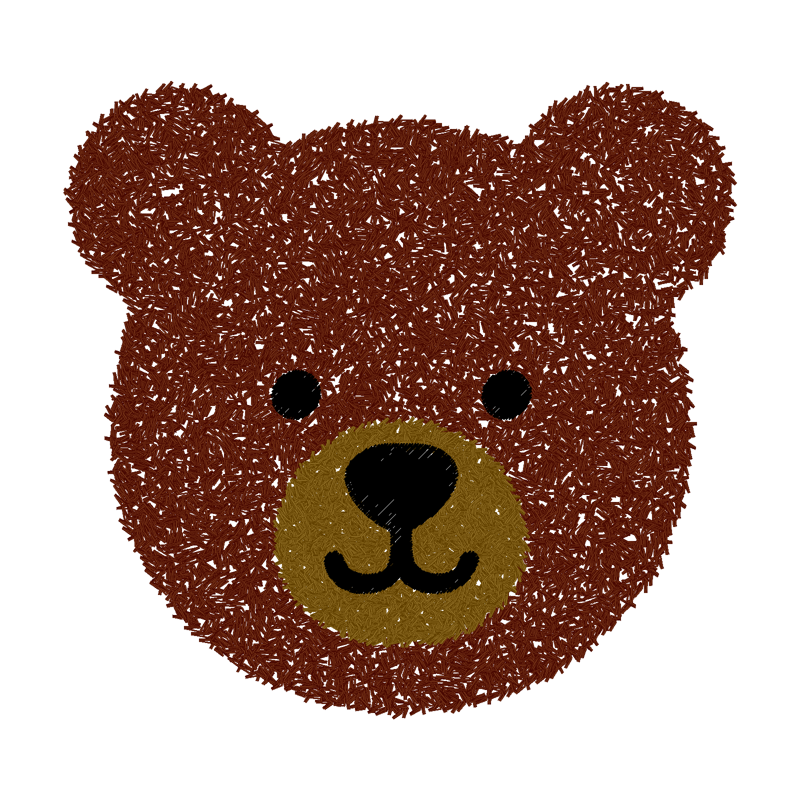 Fuzzy Bear digital stitch preview