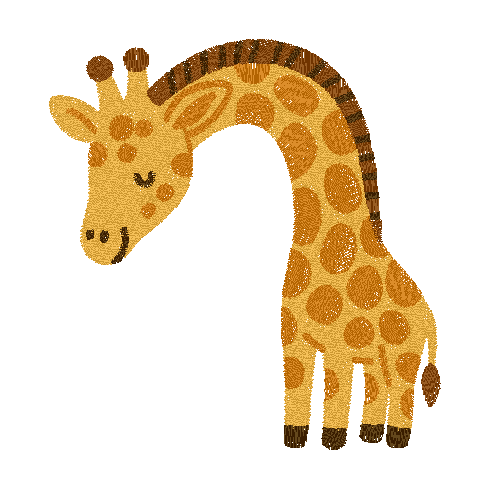 Giraffe digital stitch preview
