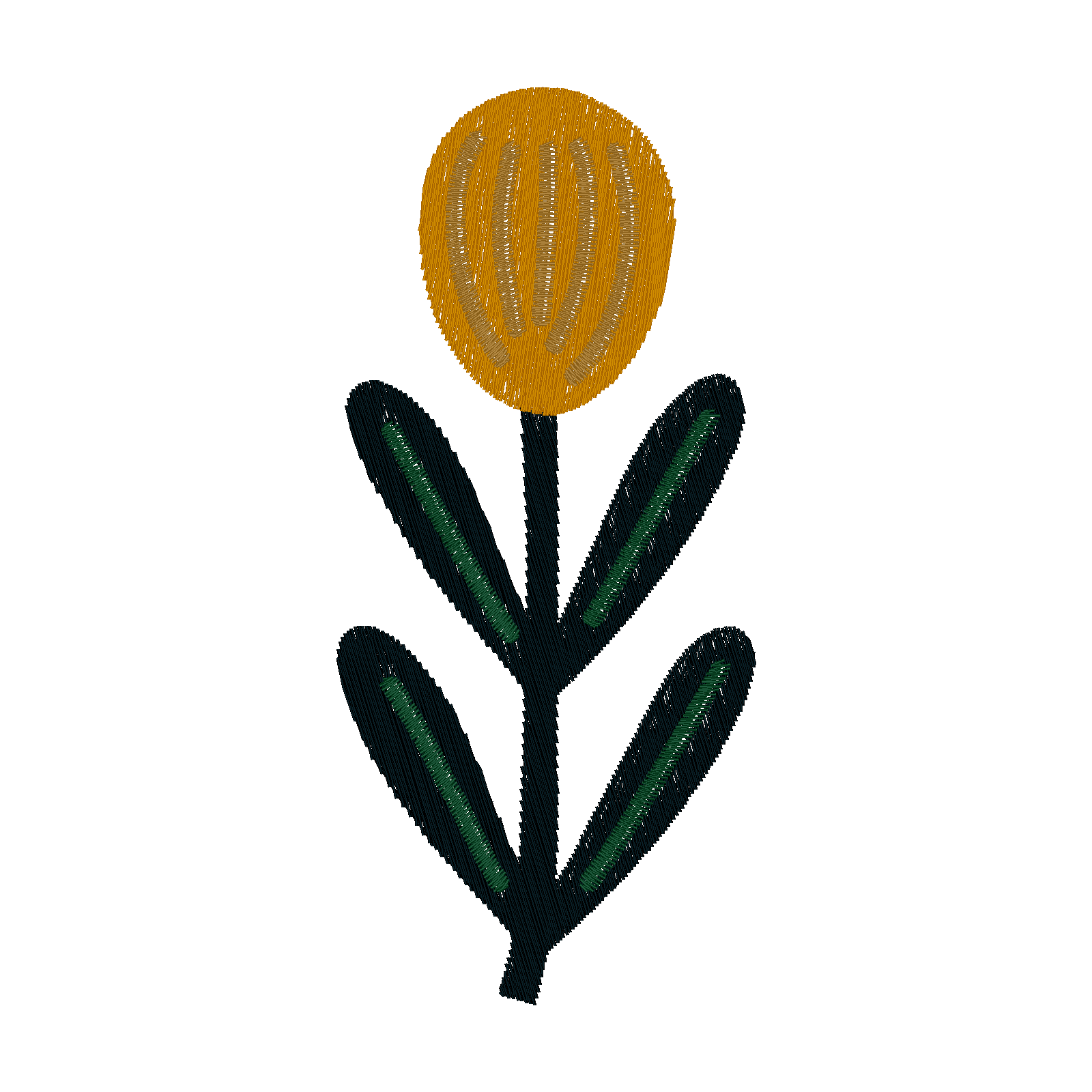 Golden Bloom digital stitch preview