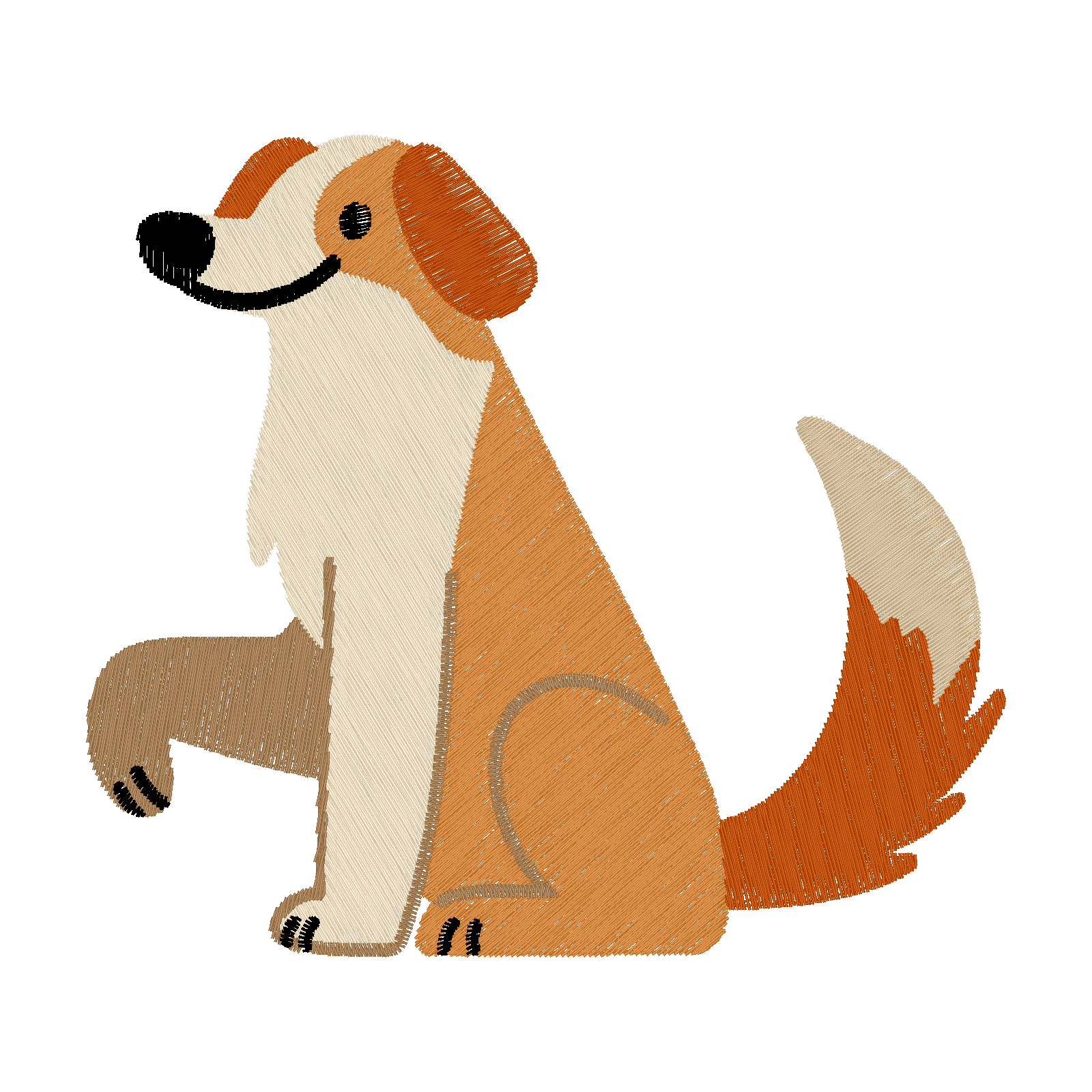 Golden Pup Pal digital stitch preview