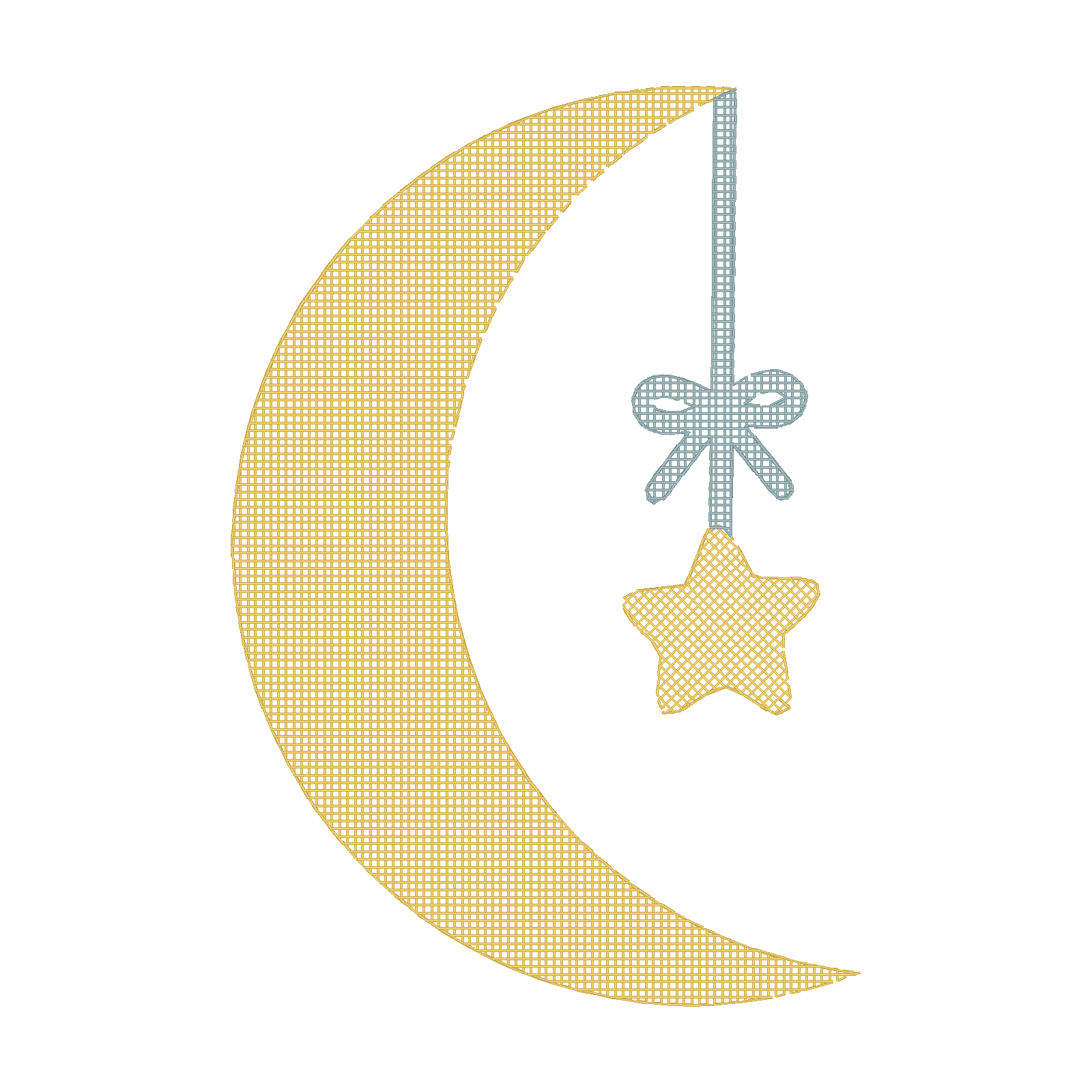 Hanging Star digital stitch preview