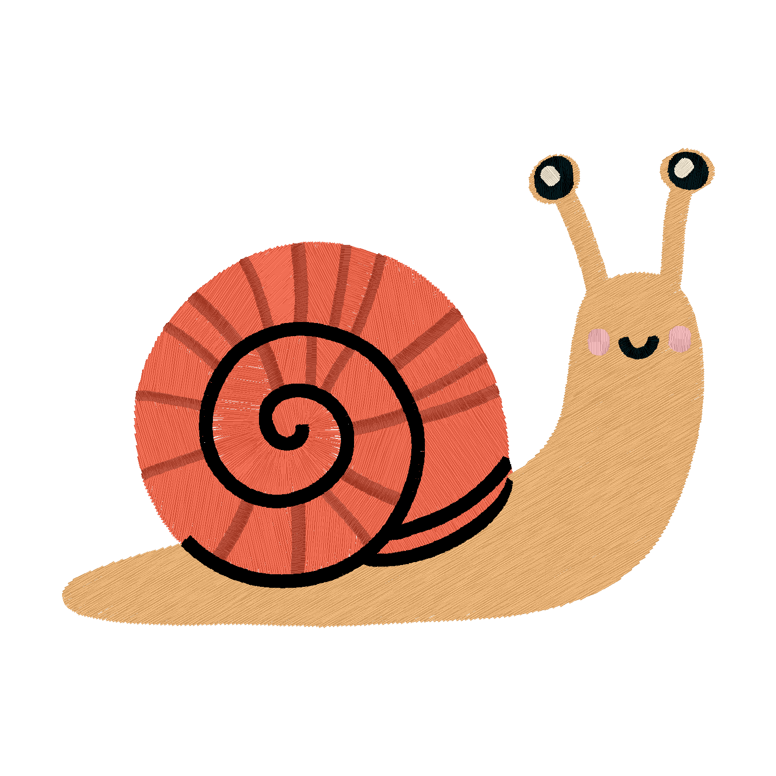 Happy Snail digital stitch preview