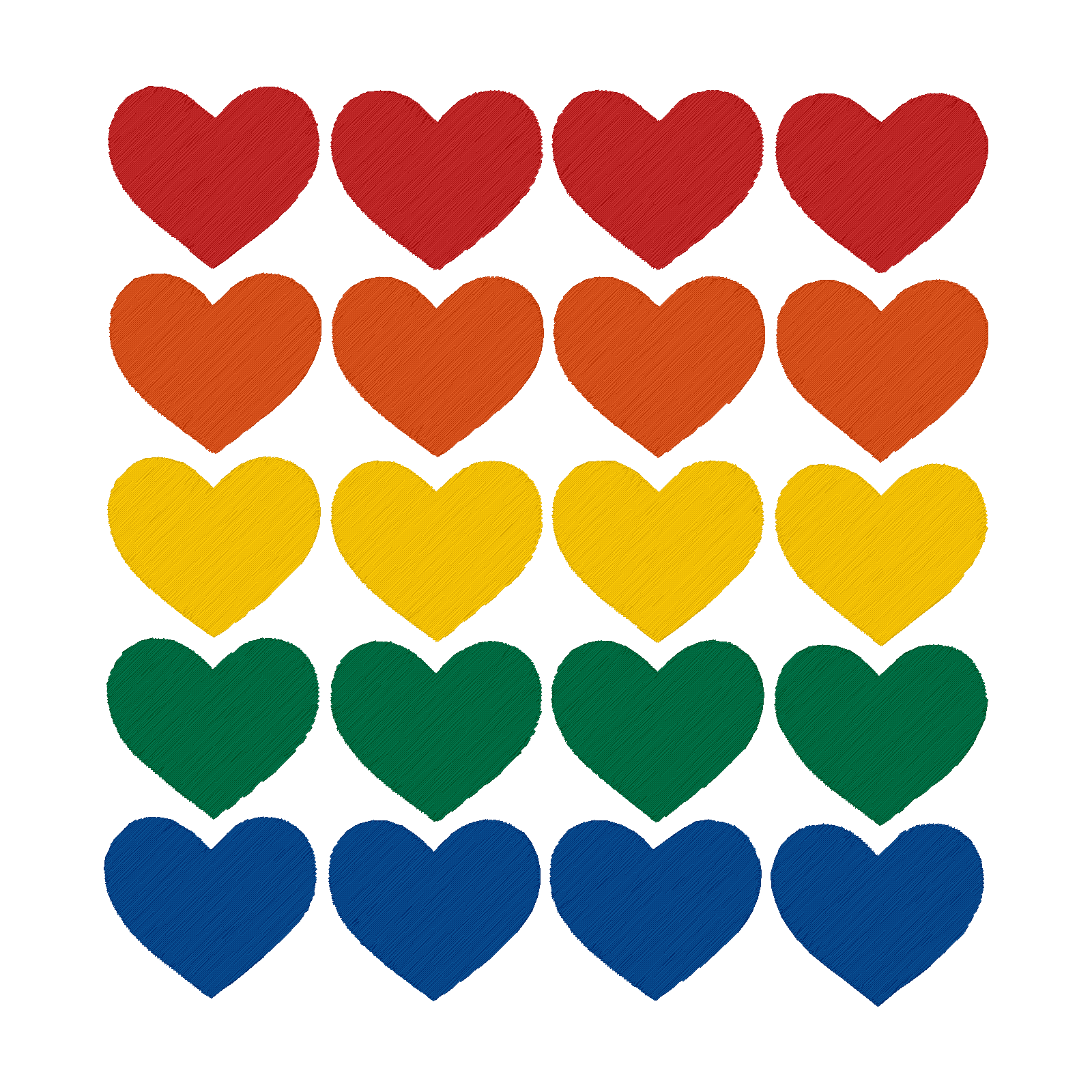 Heart Pattern digital stitch preview