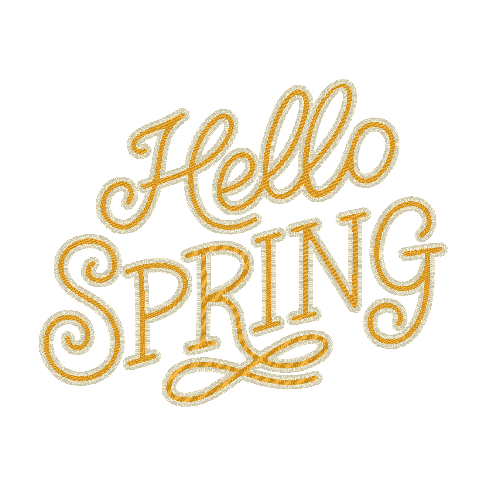 Hello Spring digital stitch preview