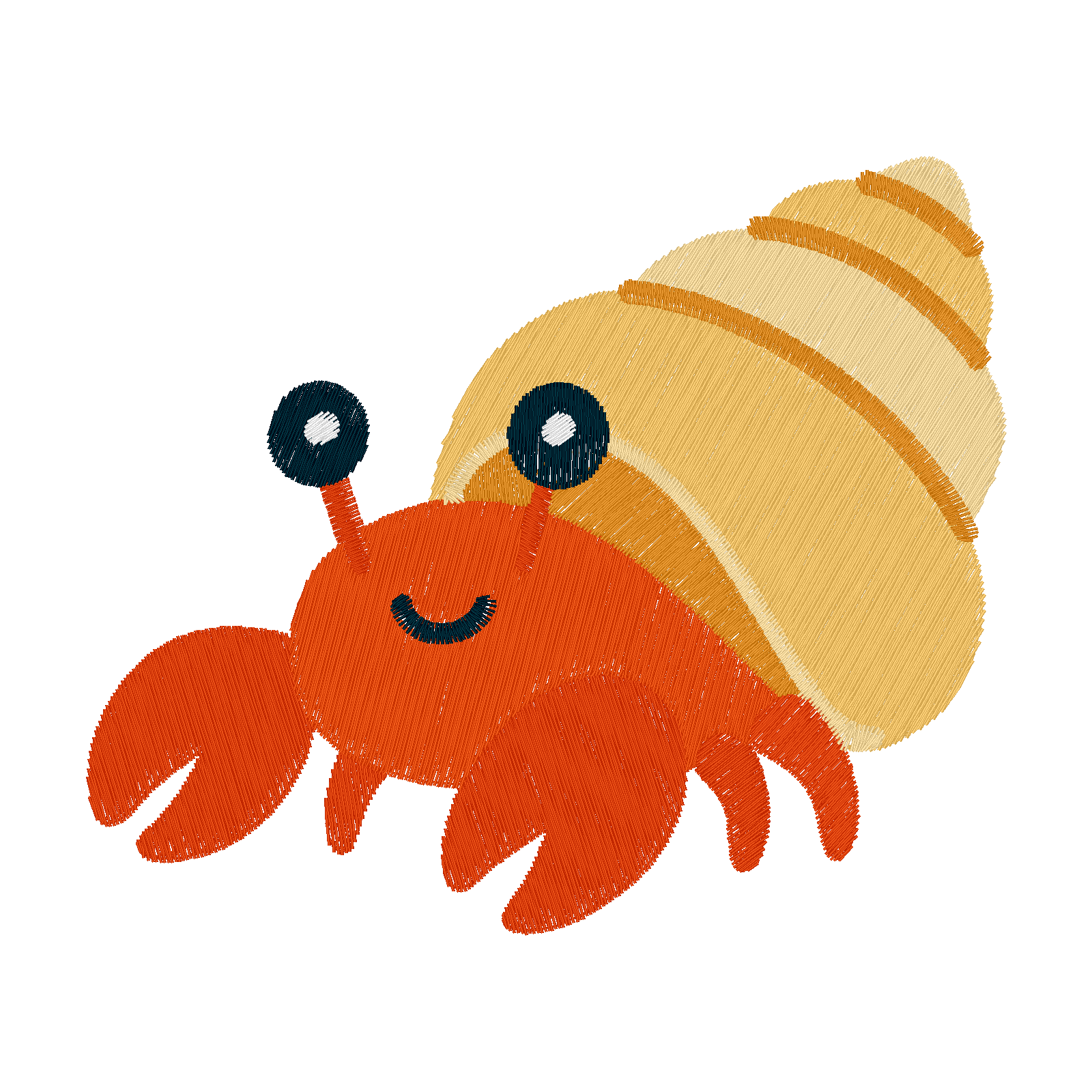 Hermit Crab digital stitch preview