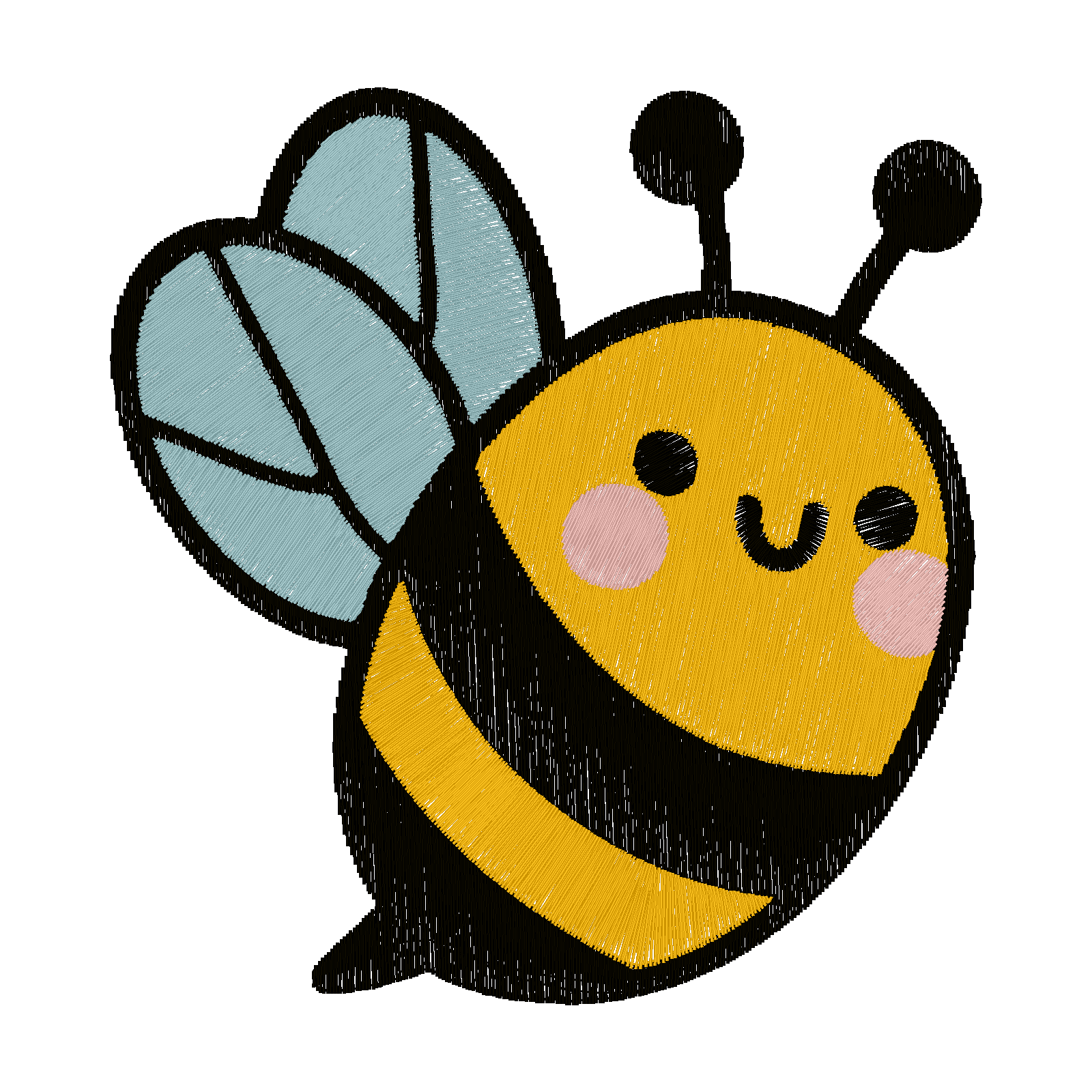 Honey Hopper Bee digital stitch preview
