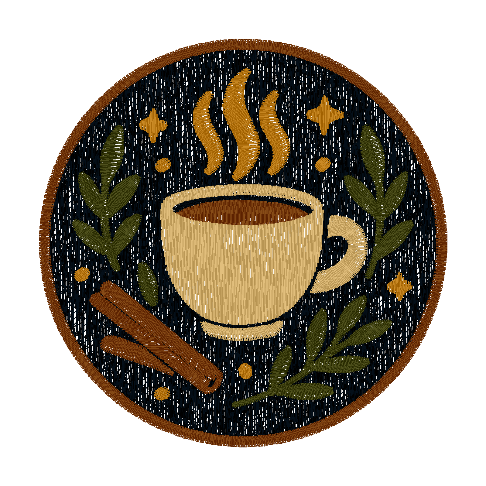 Hot Cocoa Coaster digital stitch preview