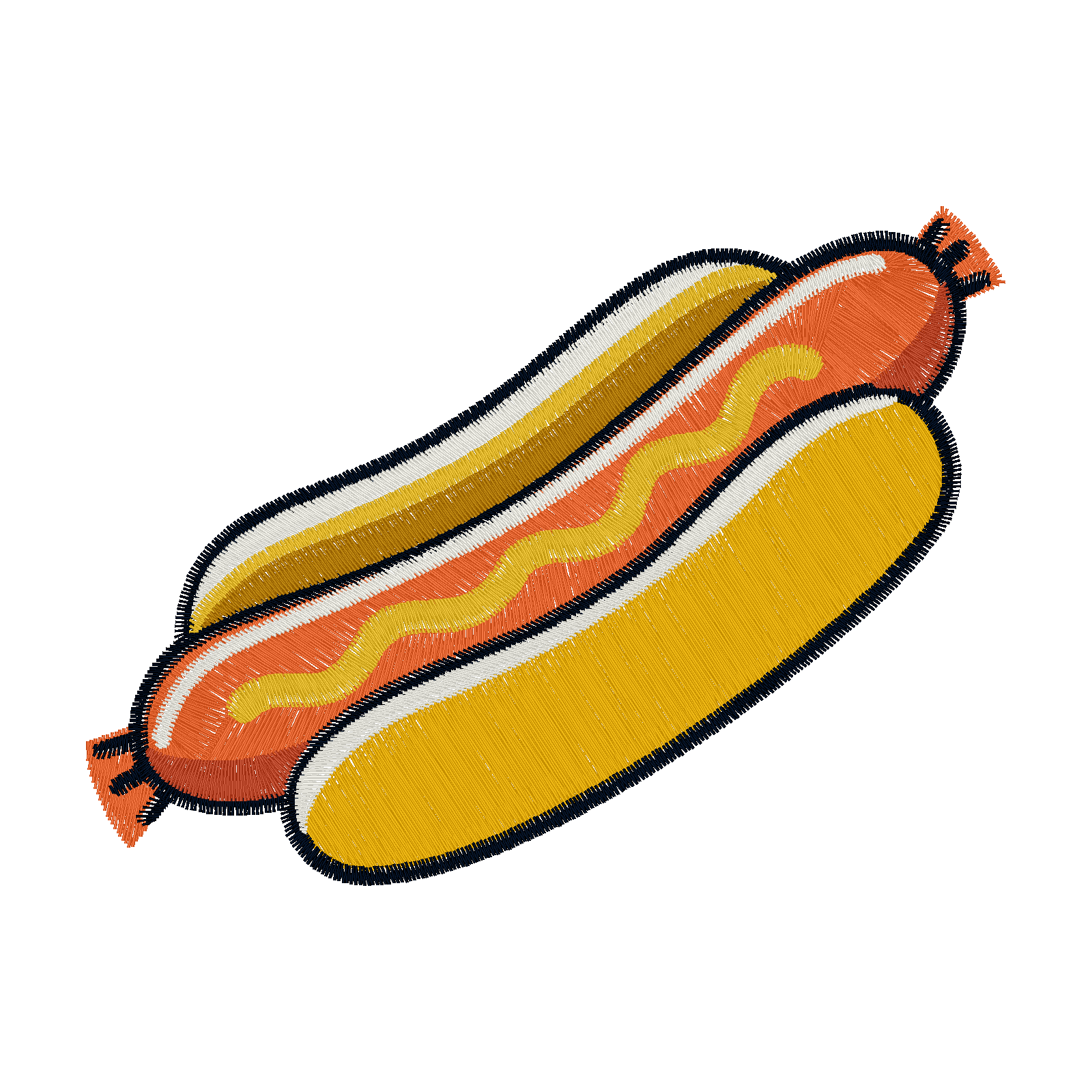 Hotdog & Mustard digital stitch preview