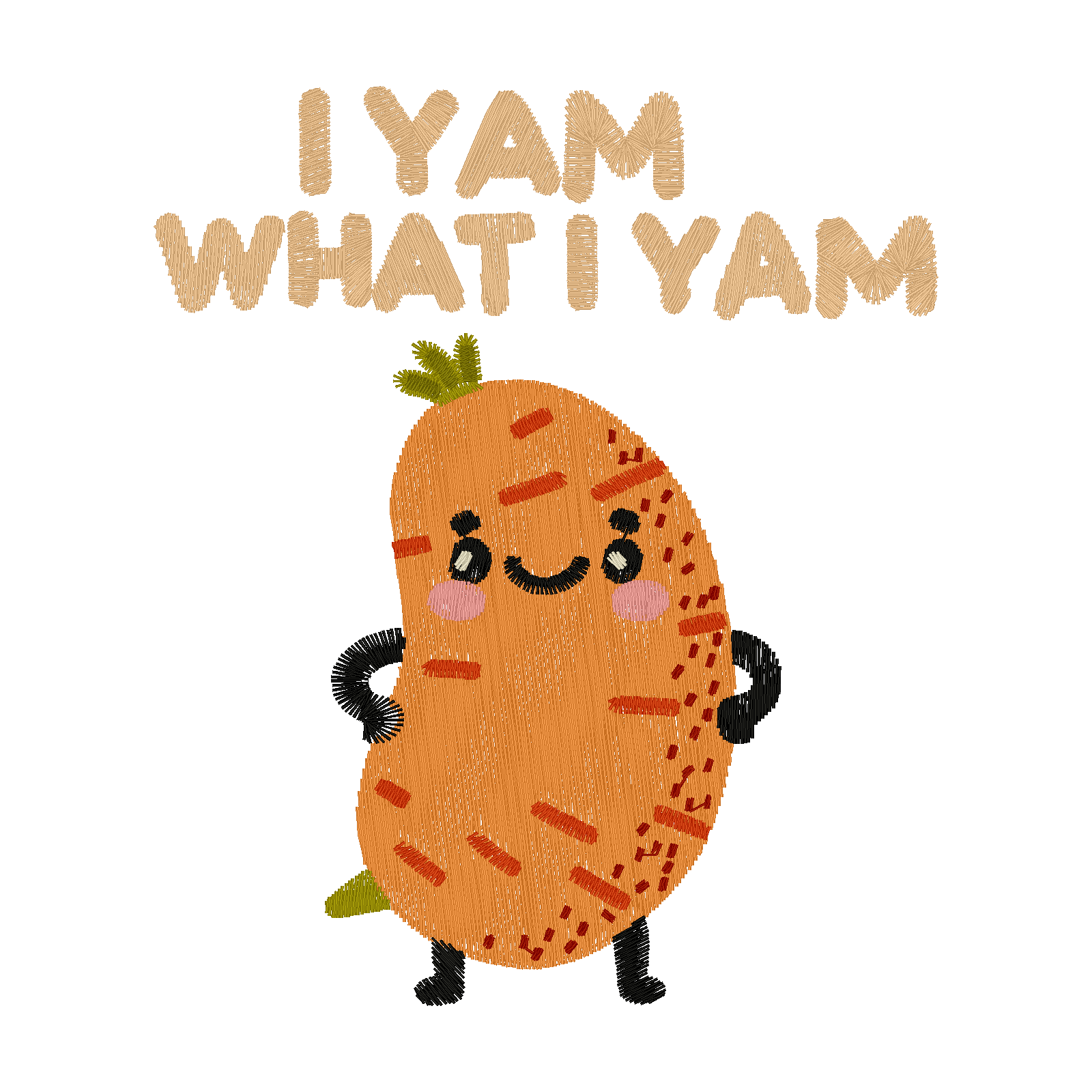 I Yam What I Yam digital stitch preview