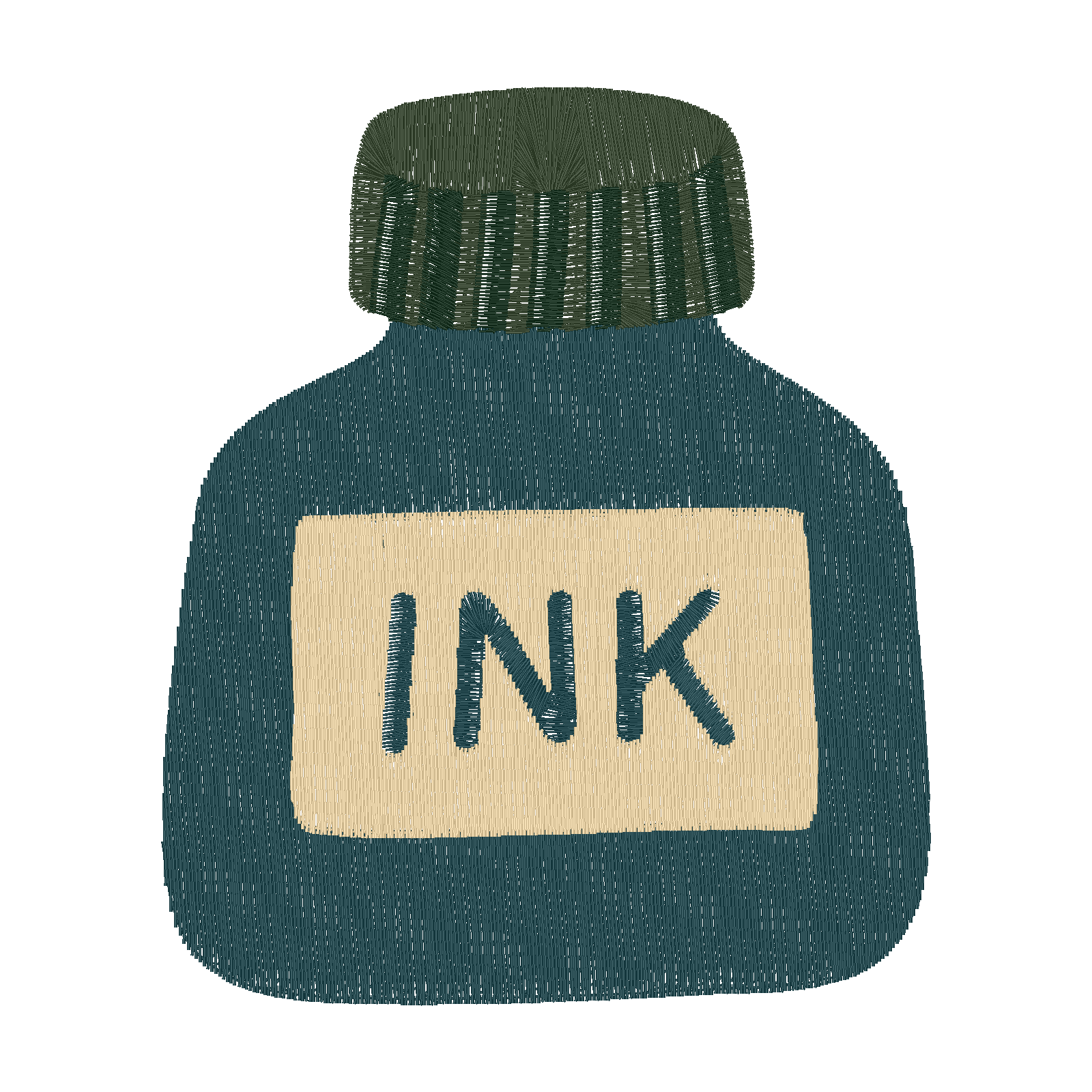 Ink Bottle digital stitch preview