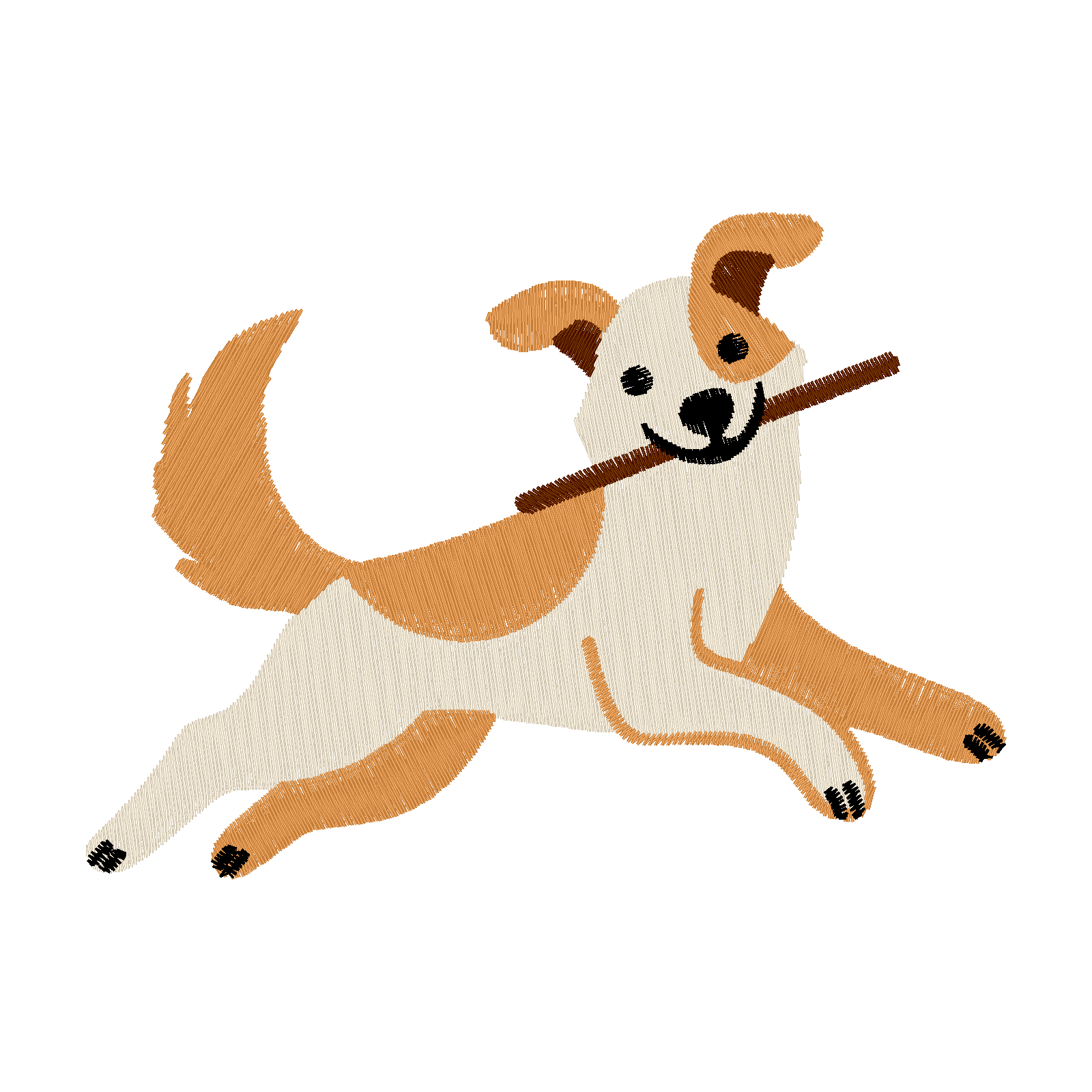 Jumping Dog digital stitch preview