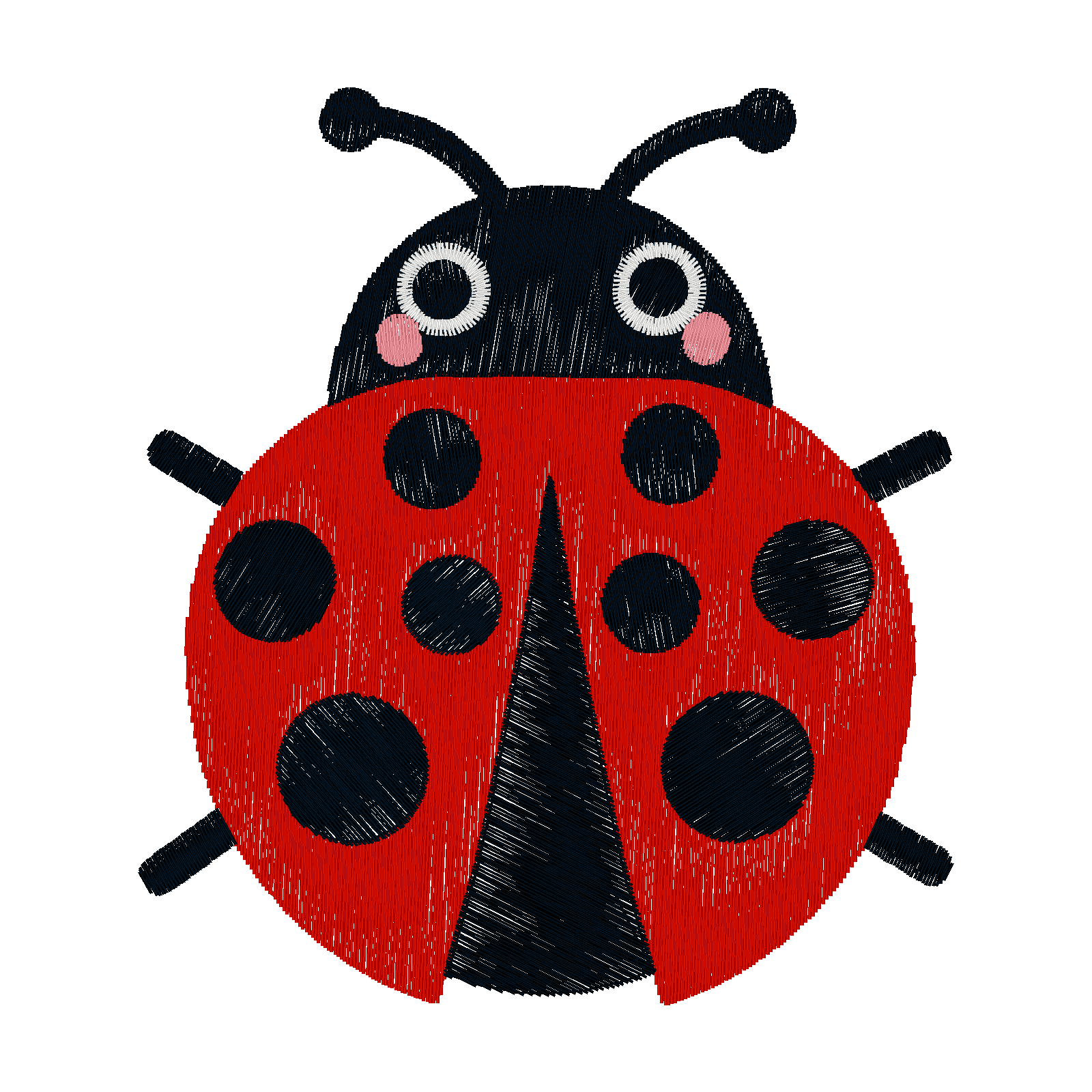 Ladybug digital stitch preview