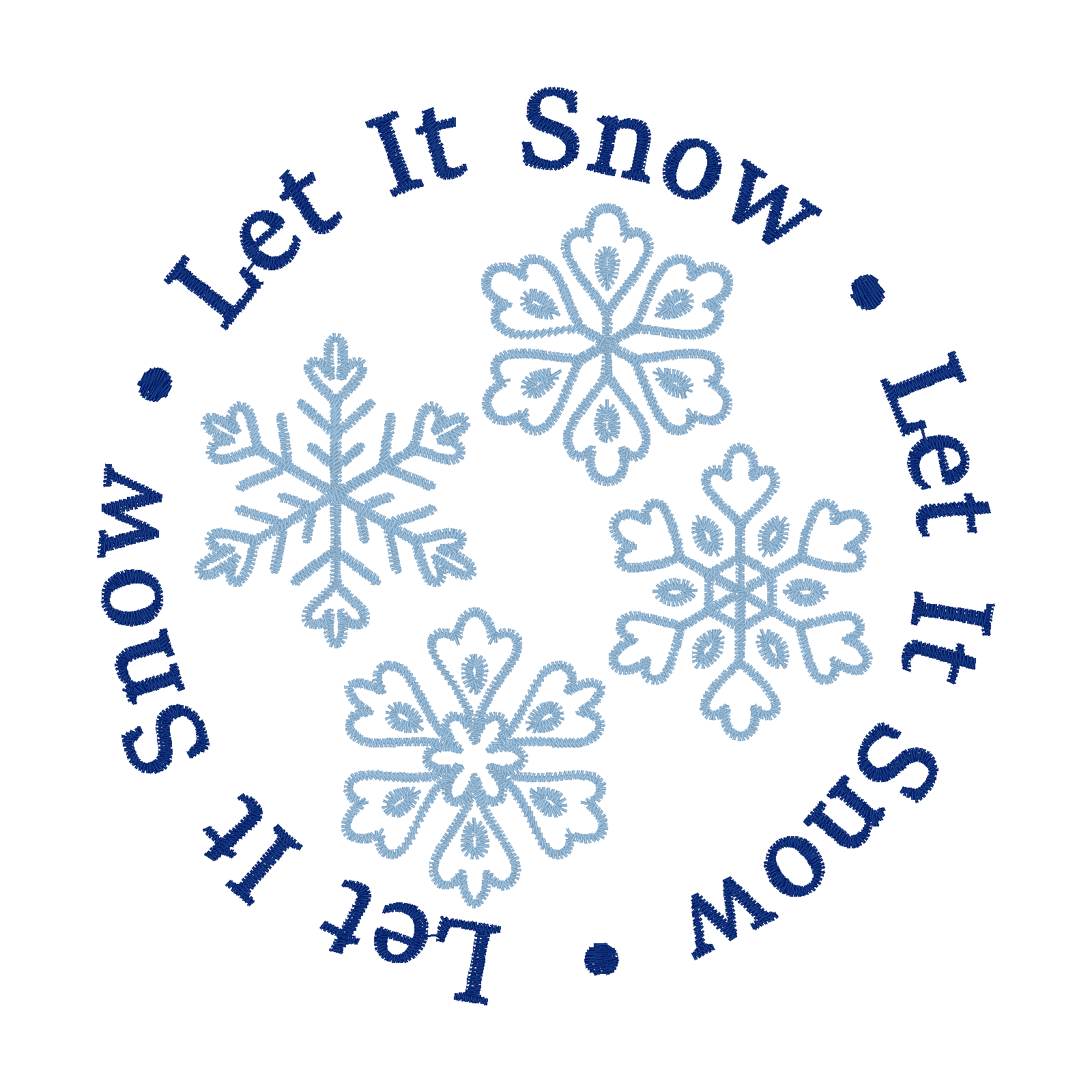 Let it Snow digital stitch preview