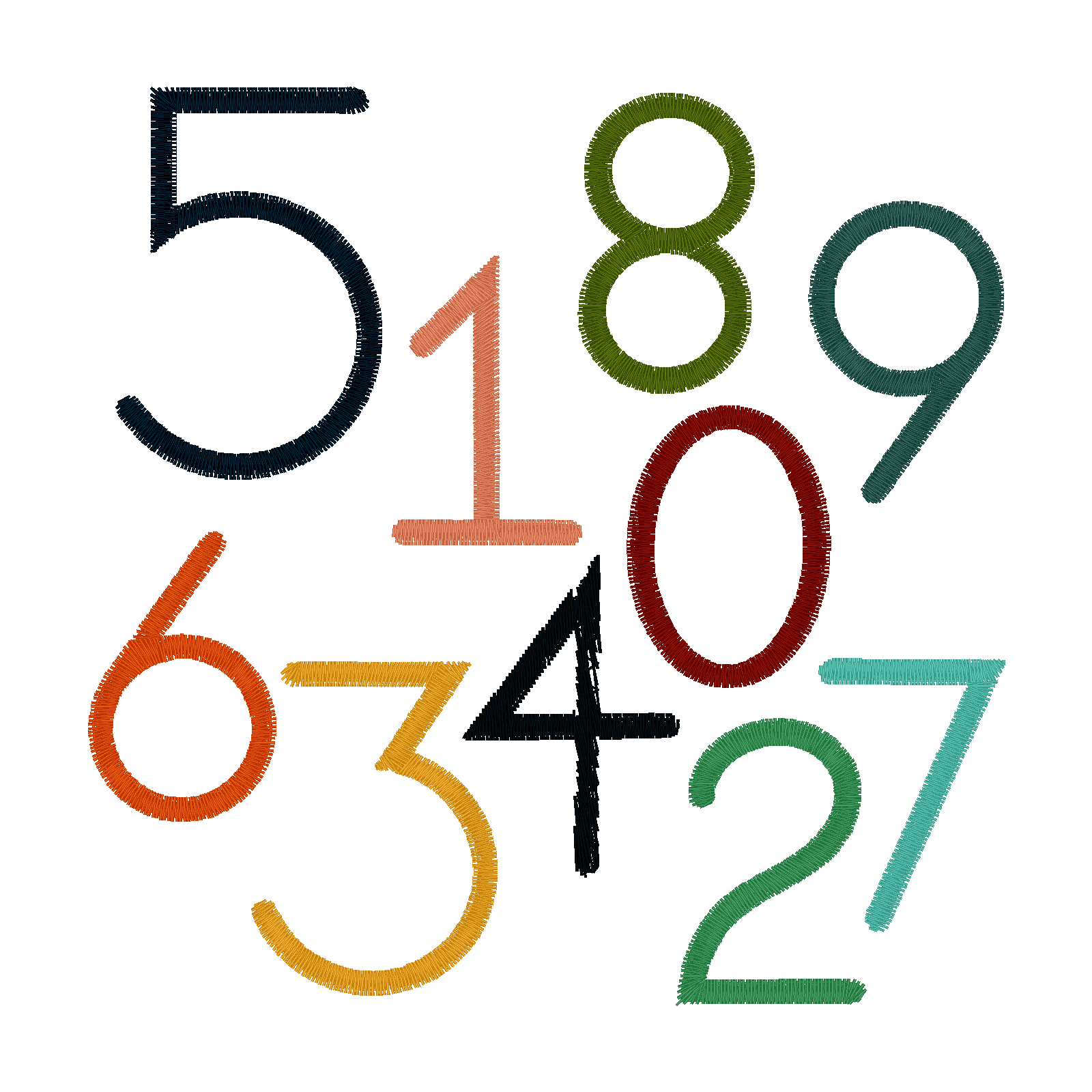 Let's Count Numbers digital stitch preview